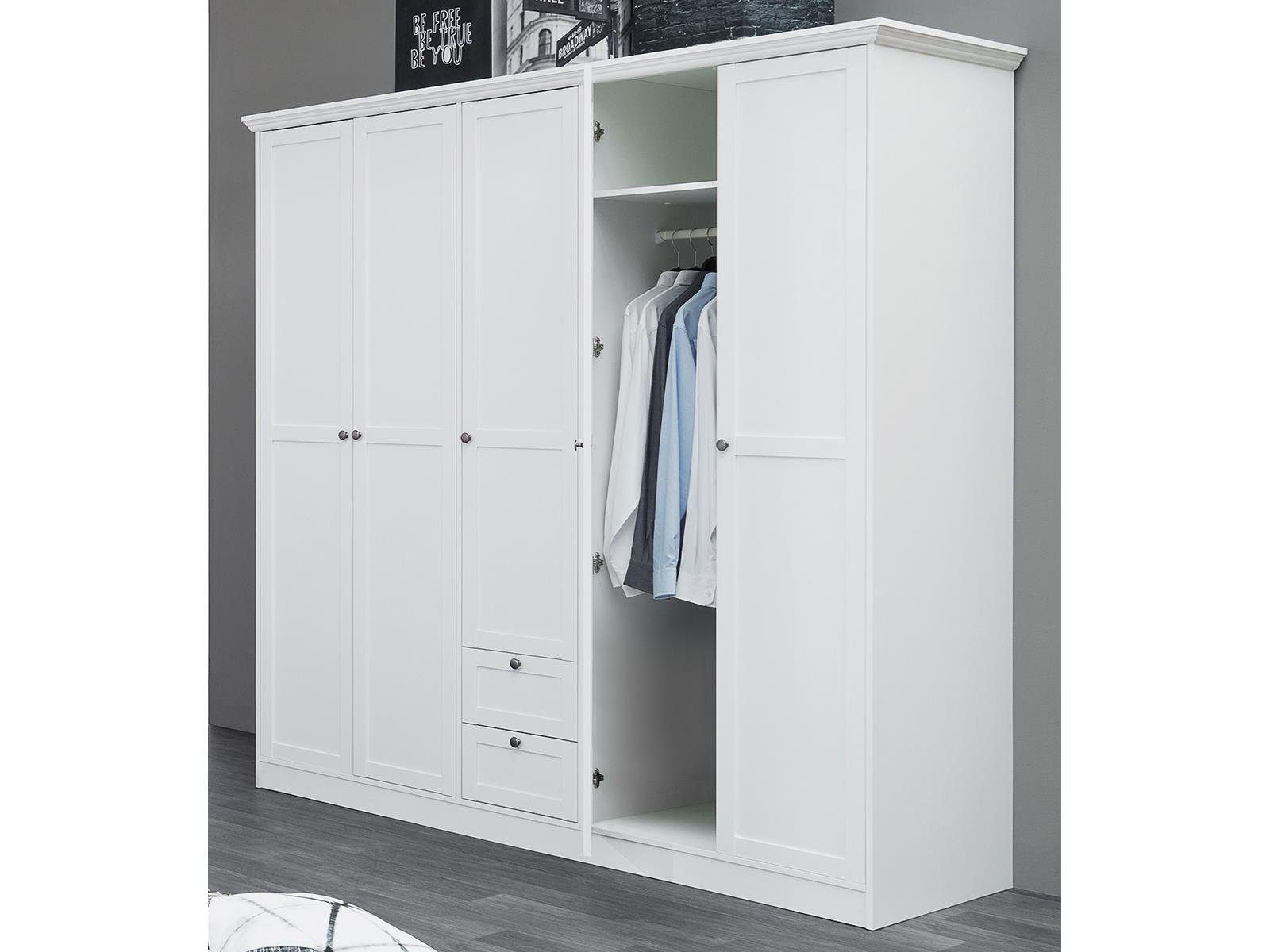 möbelando Kleiderschrank Landsted 190 x 200 x 67 cm (B/H/T)