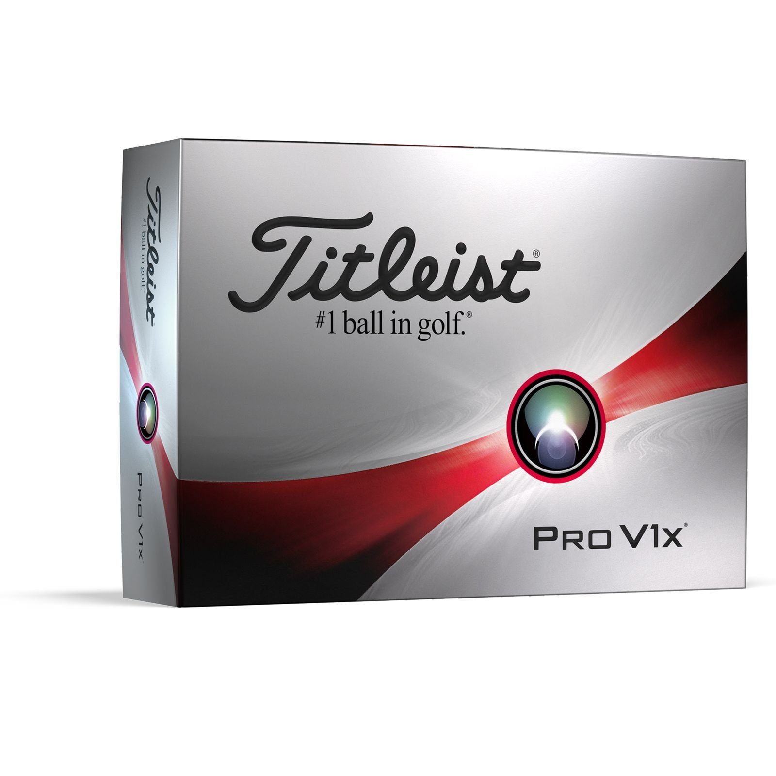 Titleist Golfball Titleist Pro V1x Golfbälle 12 Stück, Neue Version 2023 I HOHER BALLFLUG,MAXIMALE LEISTUNG 1-2-3-4