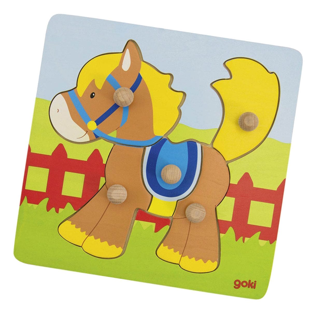 goki Konturenpuzzle Puzzle Pferd, 5 Puzzleteile, Perfekt für die ersten Puz günstig online kaufen