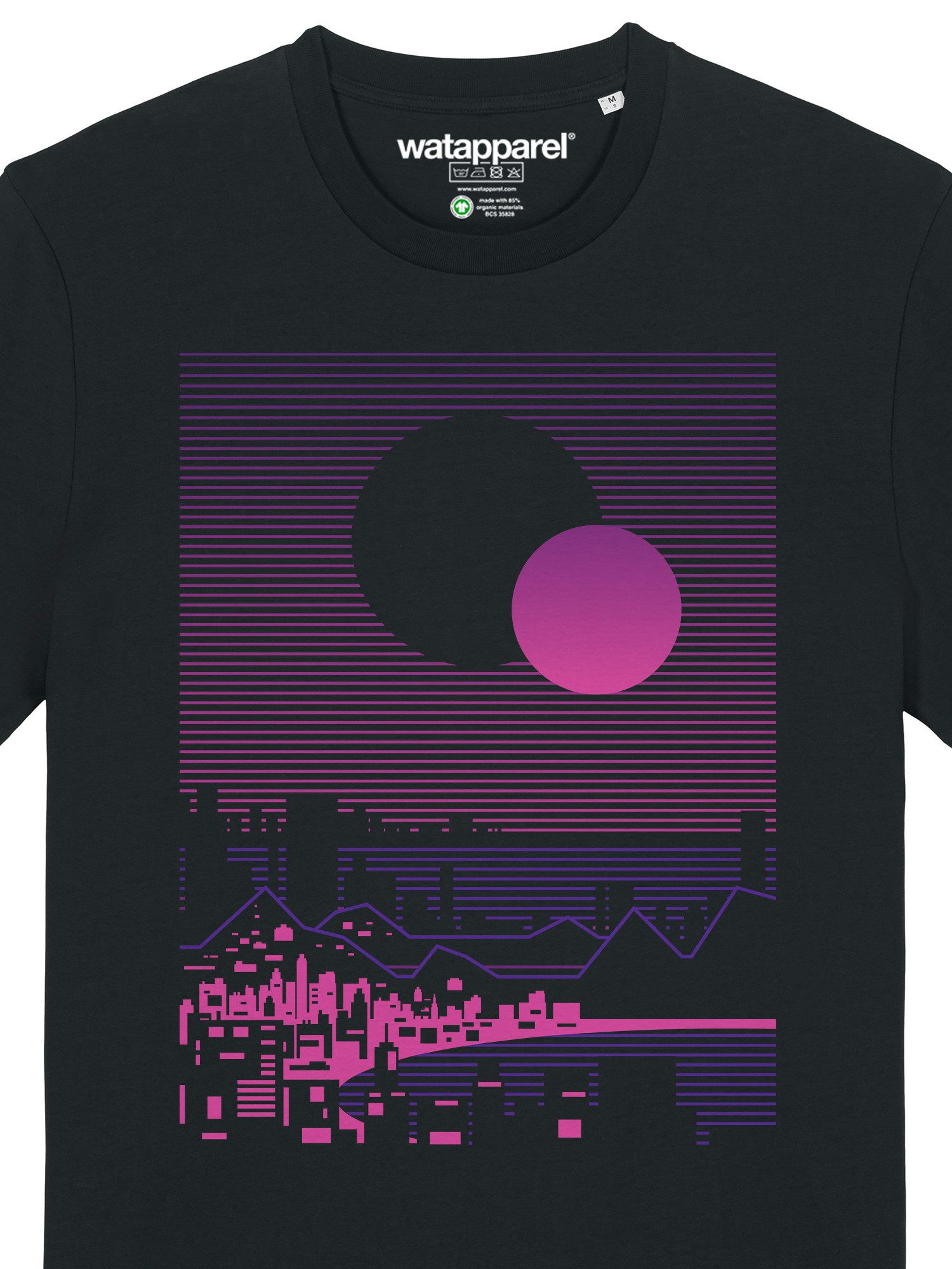 wat? Apparel T-Shirt Sun and Moon Skyline