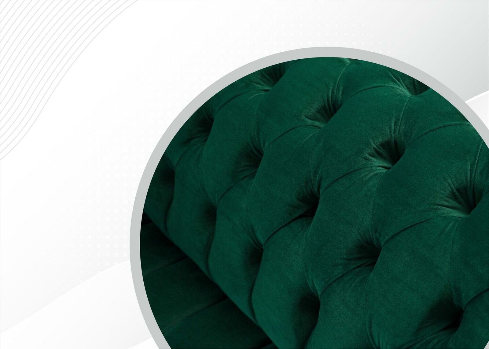 Neu, Europe JVmoebel Luxus 3+2+1.5 Sitzer Couchgarnitur Chesterfield-Sofa Made Chesterfield in Grüne Sofas
