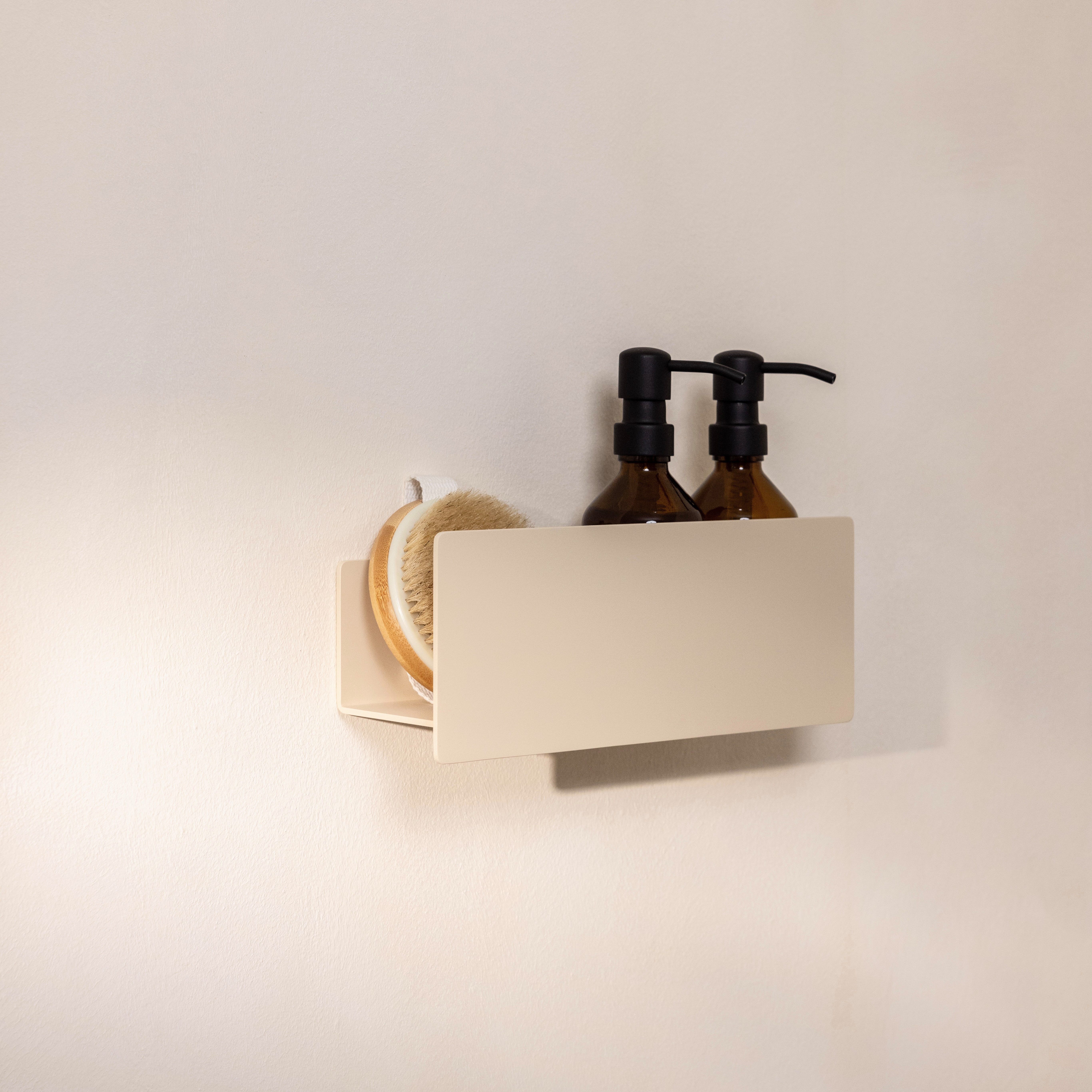 Metallbude Duschablage SHEA aus Aluminium, ohne Bohren, Badorganizer, Duschzubehör, Duschregal