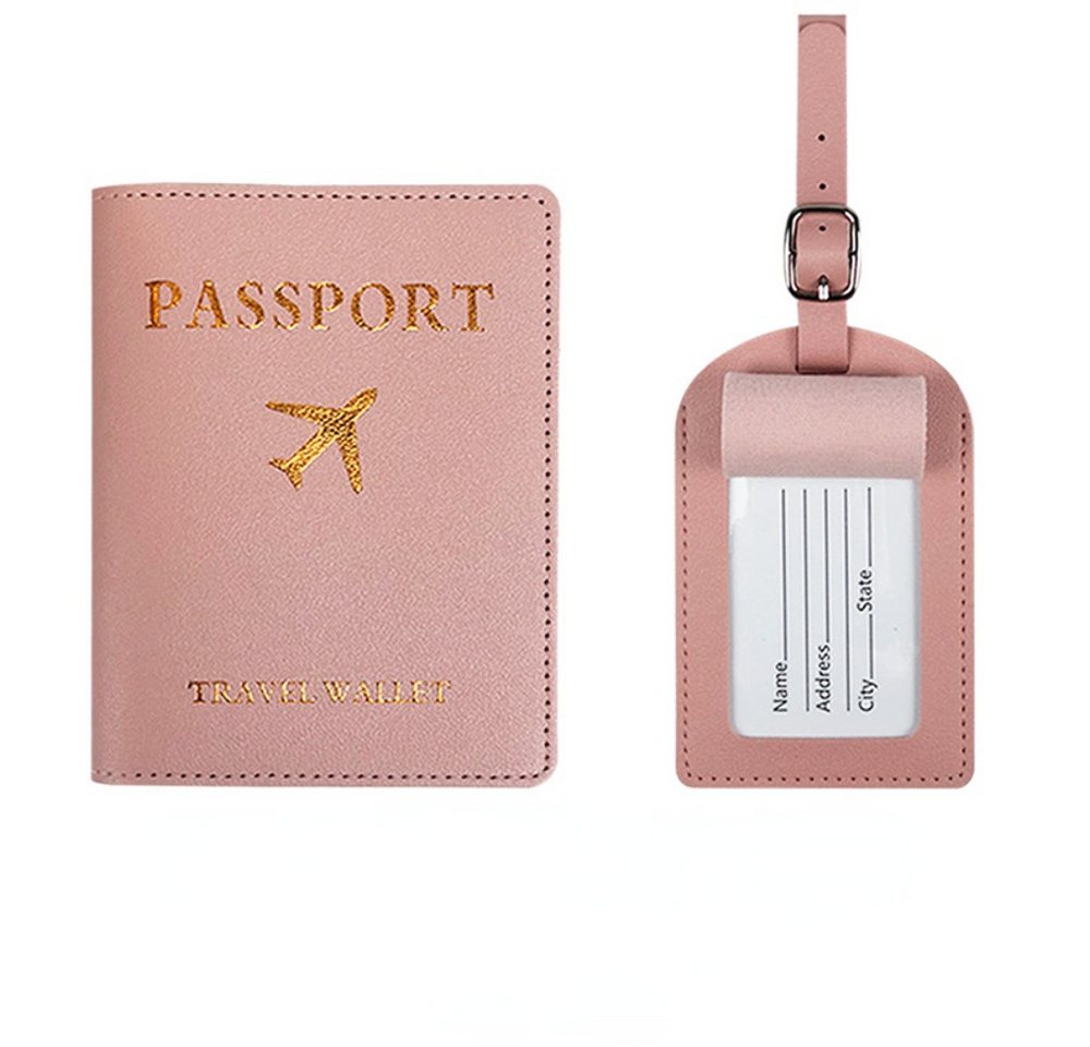 Blusmart Gepäckanhänger Reisepasshülle und Kofferanhänger Set (Passport Cover Schutzhülle Tasche, 2-St., Reisezubehör/Cardholder) Für Kreditkarten Reisepass, Ausweis und Reisedokumente