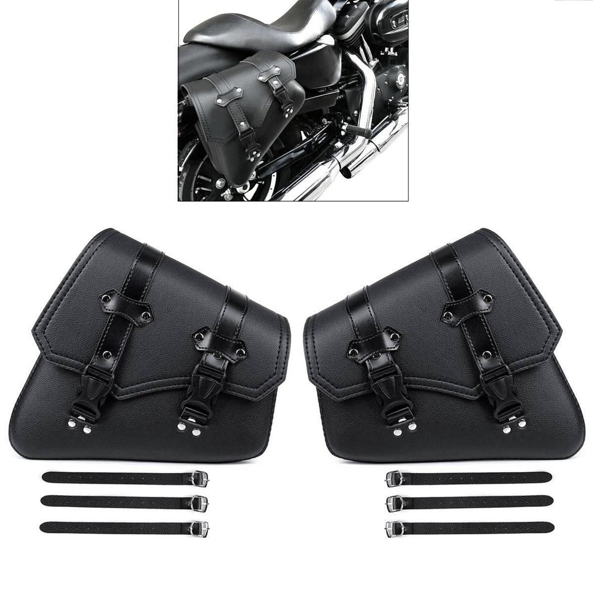 Craftride Satteltasche Set 2x Satteltasche für Indian Scout / Bobber SB4P schwarz
