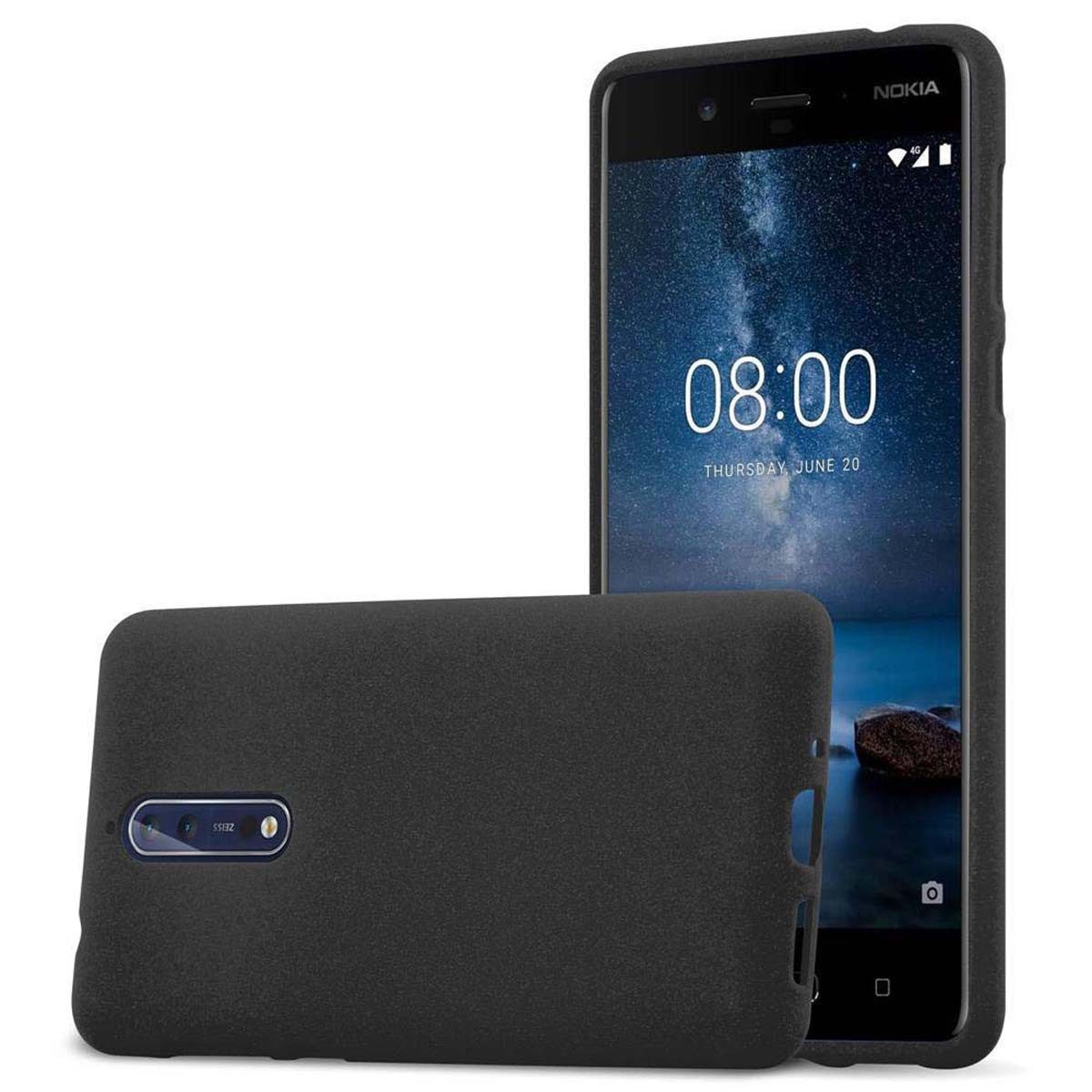 Cadorabo Handyhülle für Nokia 8 2017 Hülle Nokia 8 2017, Flexible TPU Silikon Handy Schutzhülle - Hülle - ultra slim