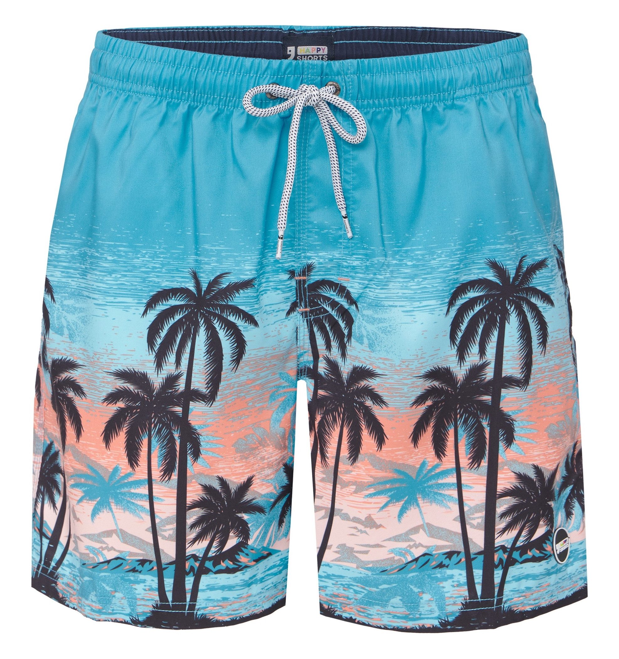 HAPPY SHORTS Badehose HAPPY SHORTS Herren Badeshorts Strandshorts Palmen und Strand S - XXL