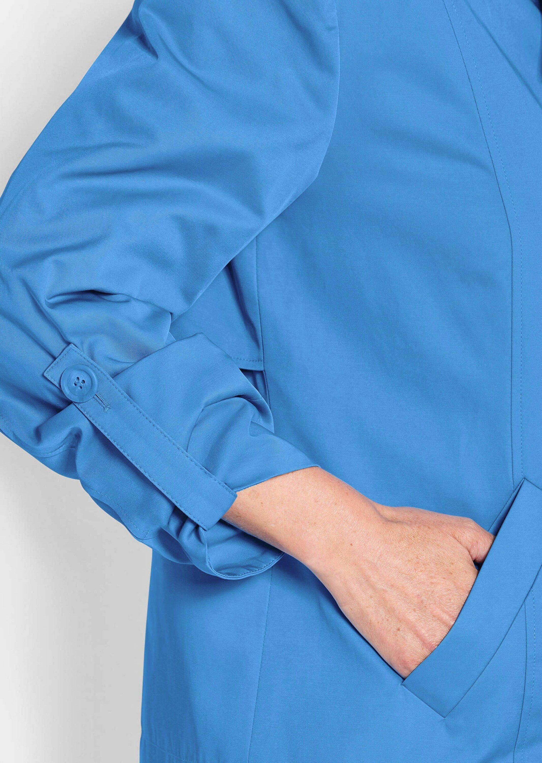 GOLDNER Jerseyblazer Elegante Kurzjacke mit Reverskragen Baumwolljacke mit Revers, Taschen, Ziernähten und Langarm
