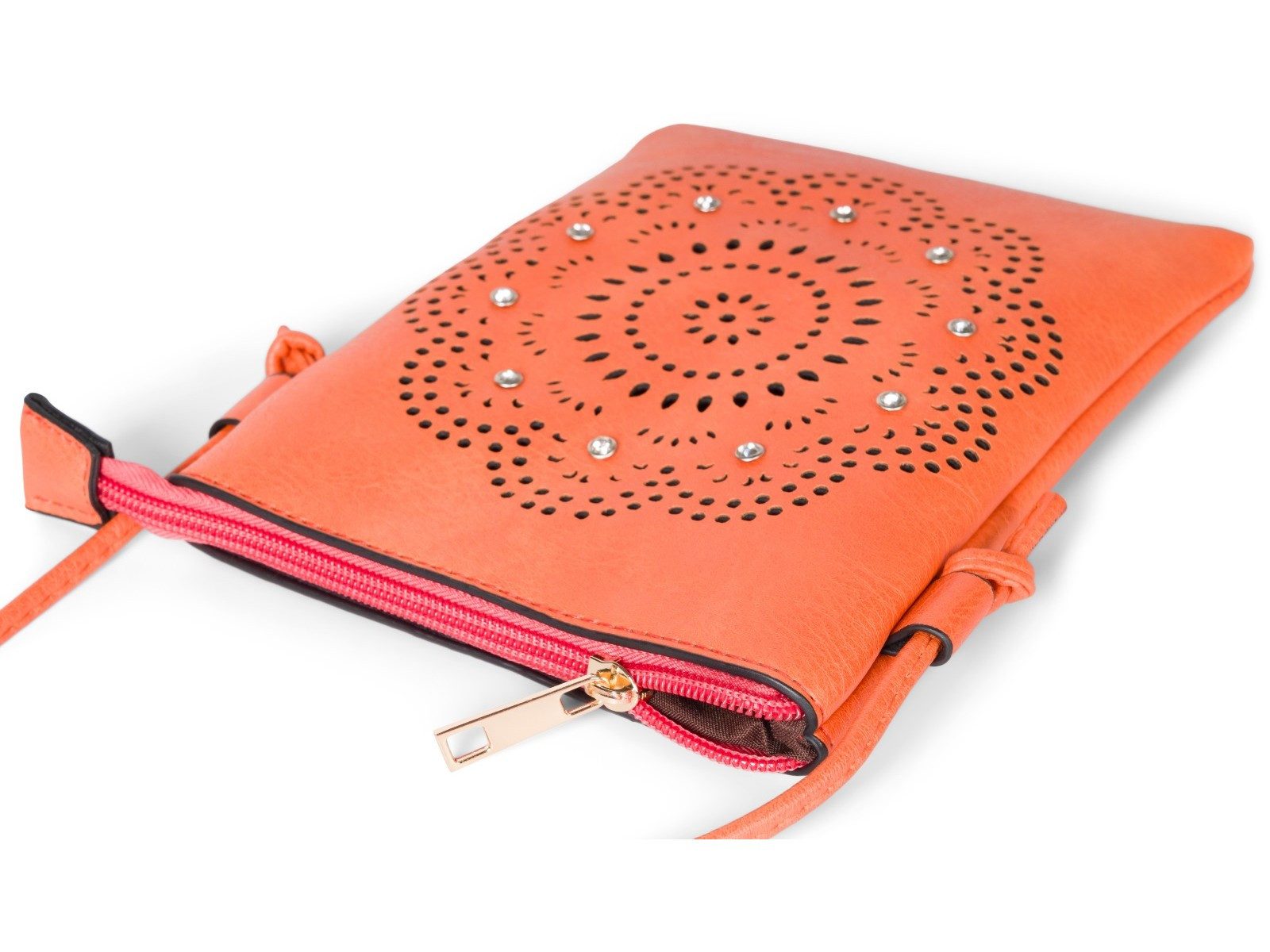 styleBREAKER Mini Bag Mini Umhängetasche Blumen Cutout und Strass (1-tlg) günstig online kaufen