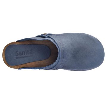 Sanita Wood-Ursana Open Clog Electric Blue Sandale