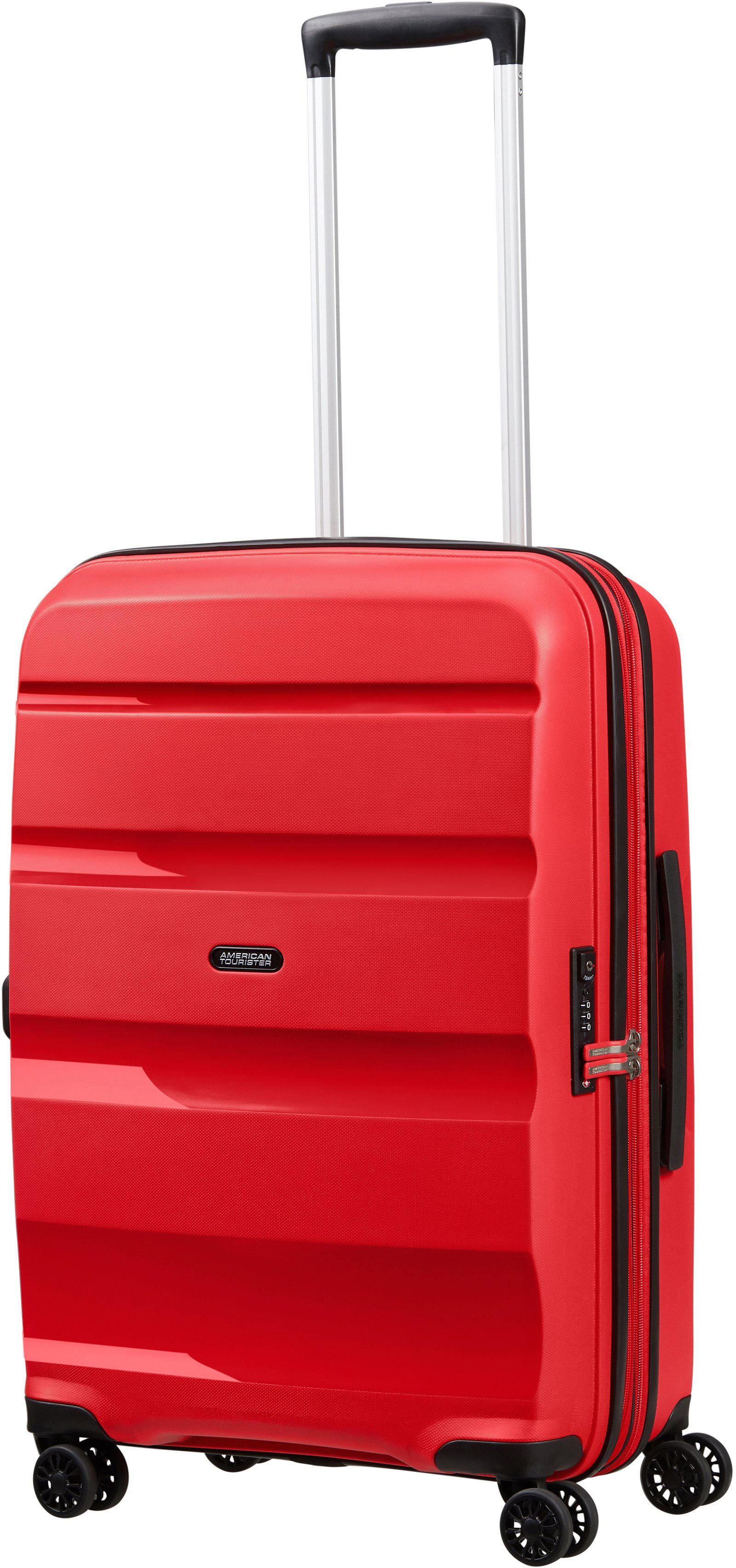 66 American Volumenerweiterung Hartschalen-Trolley Bon Red 4 DLX, mit Magma Rollen, cm, Tourister® Air