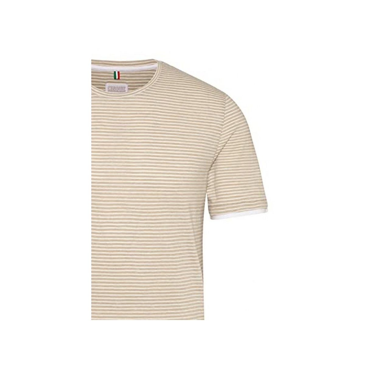 regular T-Shirt fit (1-tlg) hell-braun Cinque