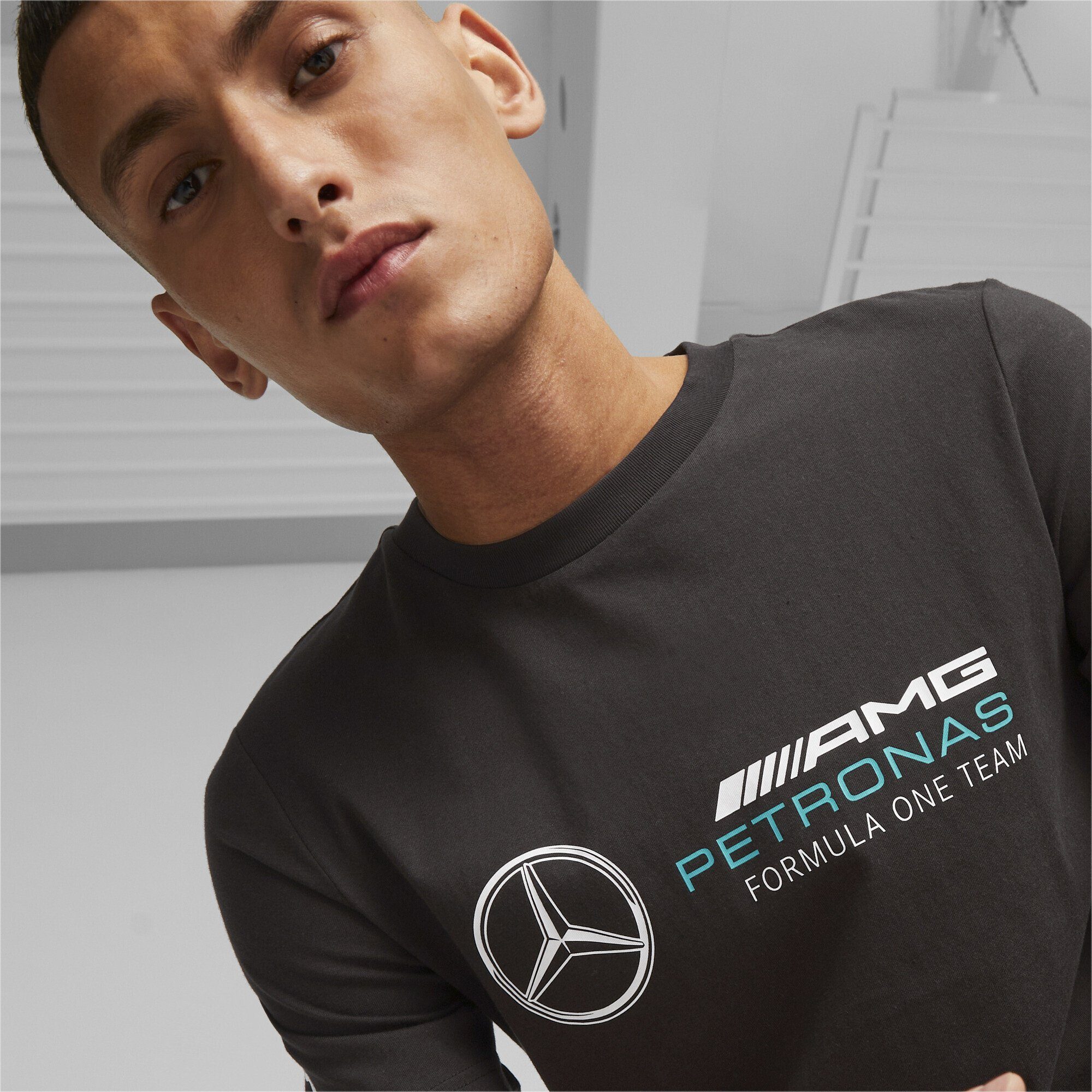 Motorsport T-Shirt Herren PUMA Black PETRONAS T-Shirt Mercedes-AMG