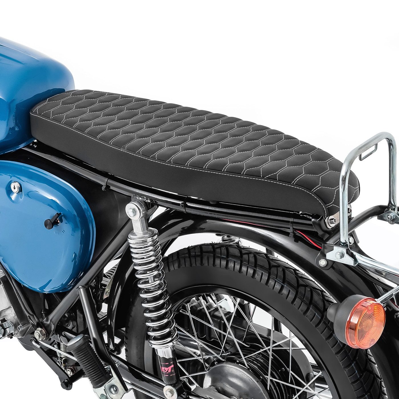 Craftride Sitzbank Sitzbank flach für Simson S51 S50 S70 Sitz # VN5 Wabendesign schwarz