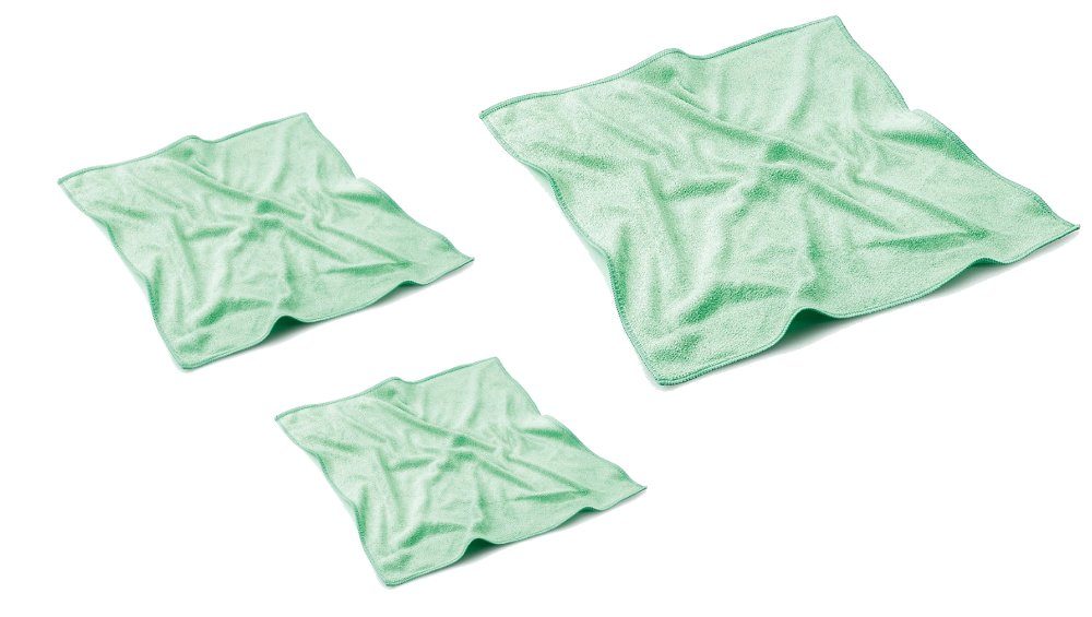 SAUGAUF Mikrofaser Stretch Light leistungsstarke Reinigungstucher Farbe grün Reinigungstücher (80 % Polyester/ 20 % Polyamide, 40, Mikrofasertücher Stretch Light Grün, Reinigungstücher, 5-tlg., Mikrofasertücher Stretch Light Grün, Reinigungstücher, Hohe Lebensdauer, Silikonfrei)