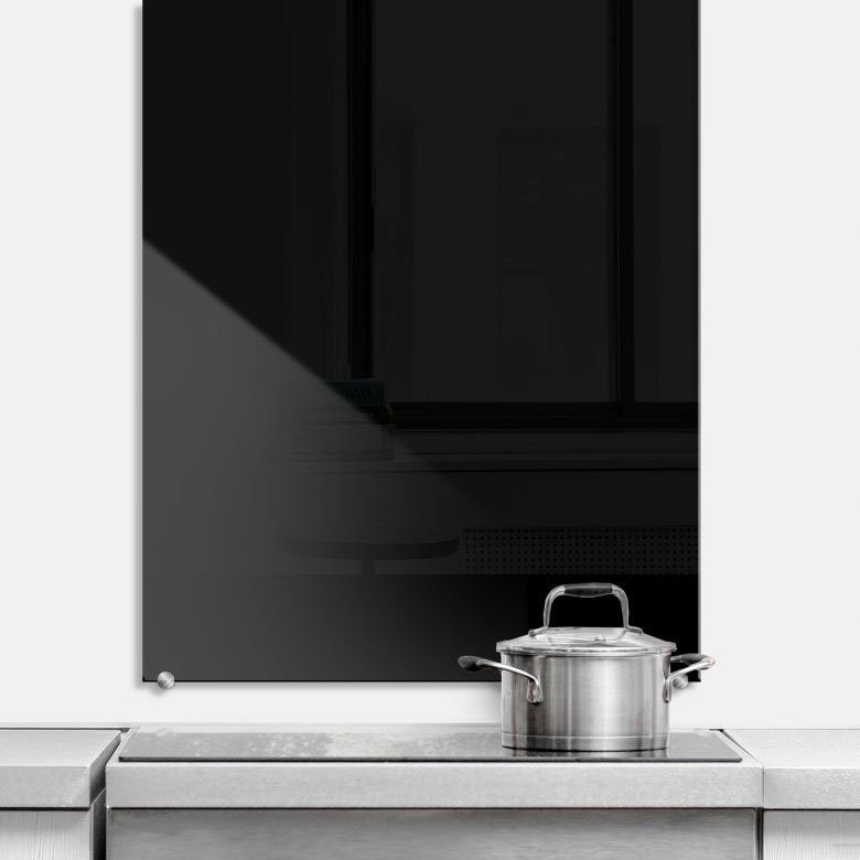 (1-tlg) Küchenrückwand Schwarz, Wall-Art Spritzschutz