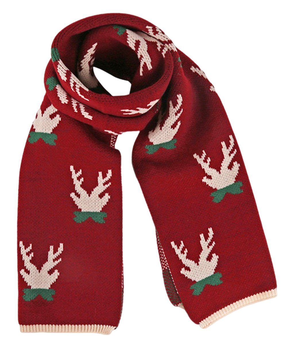 Dekorative Schal Roter Schal, Kinder Weihnachtsschal, Warme Strickschal,  (1-St), Weihnachts Kleidung, Weihnachts Geschenk Schals