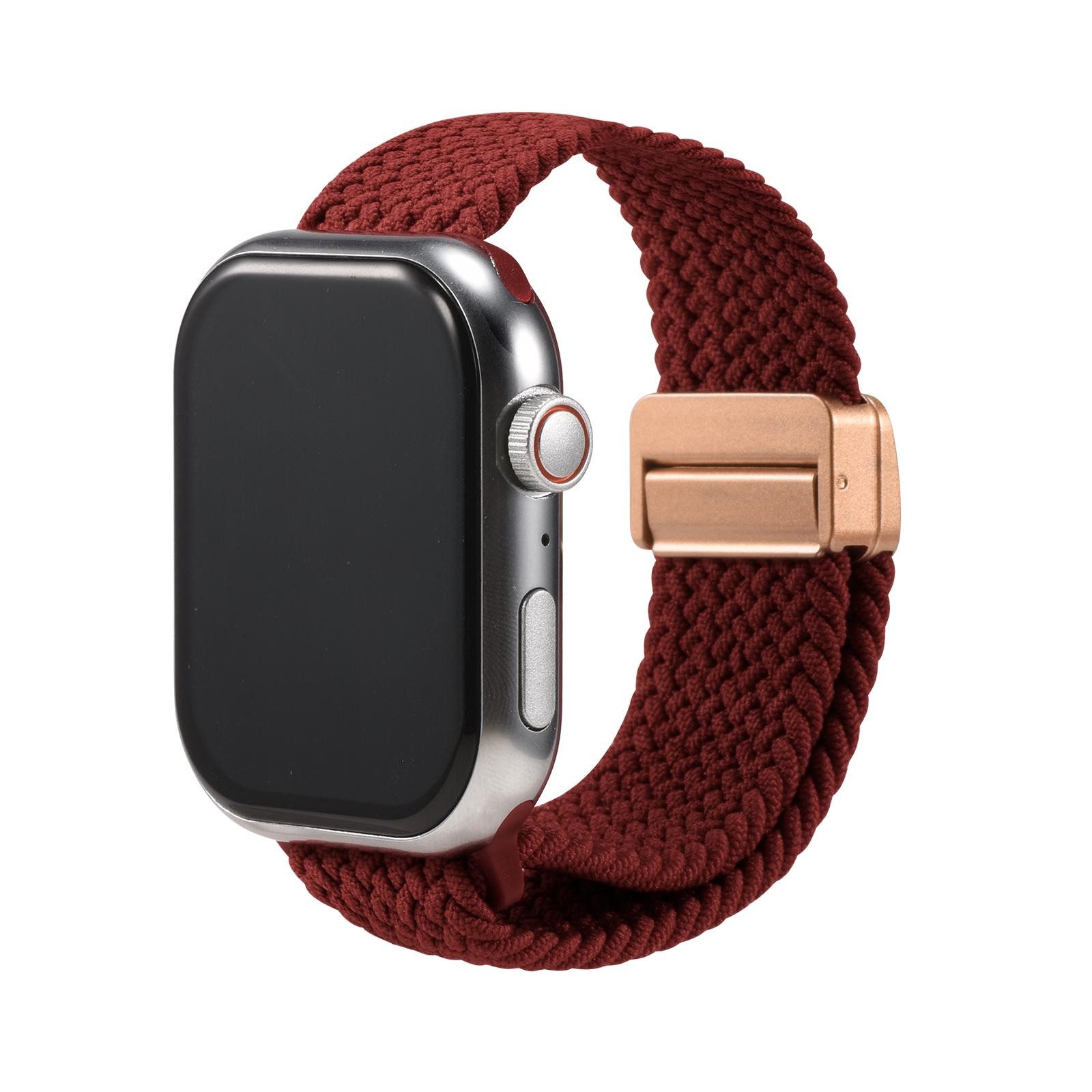 CoolGadget Smartwatch-Armband Fitnessarmband aus Nylon iWatch, für Apple Watch 1 2 3 4 5 6 7 8 9 10 11 SE 1 2 3 38 40 41 42 mm