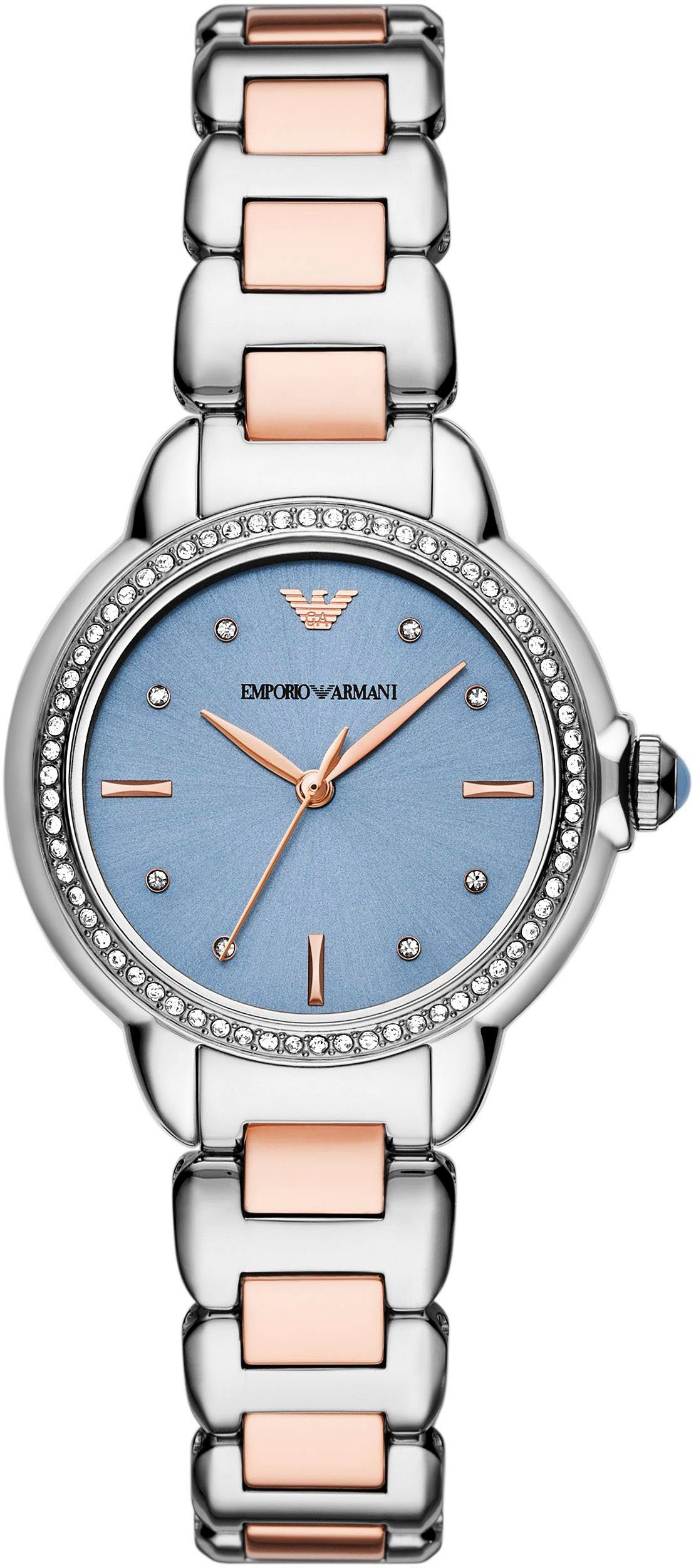 Emporio Armani Quarzuhr, Geschmackvolle Damenarmbanduhr