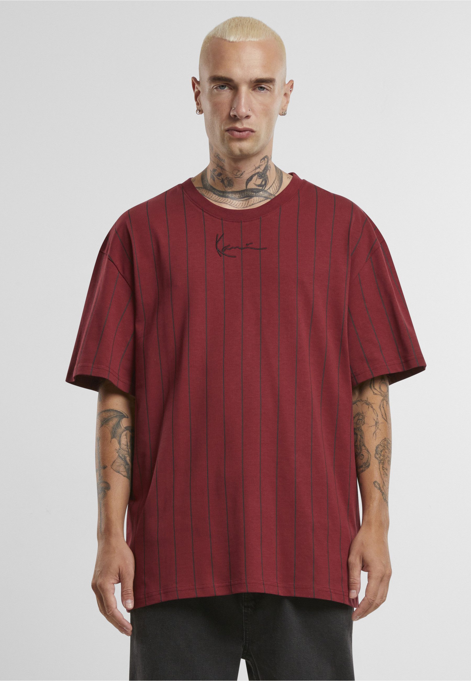 Karl Kani T-Shirt Karl Kani KK Small Signature Essential Pinstripe Tee (1-tlg)