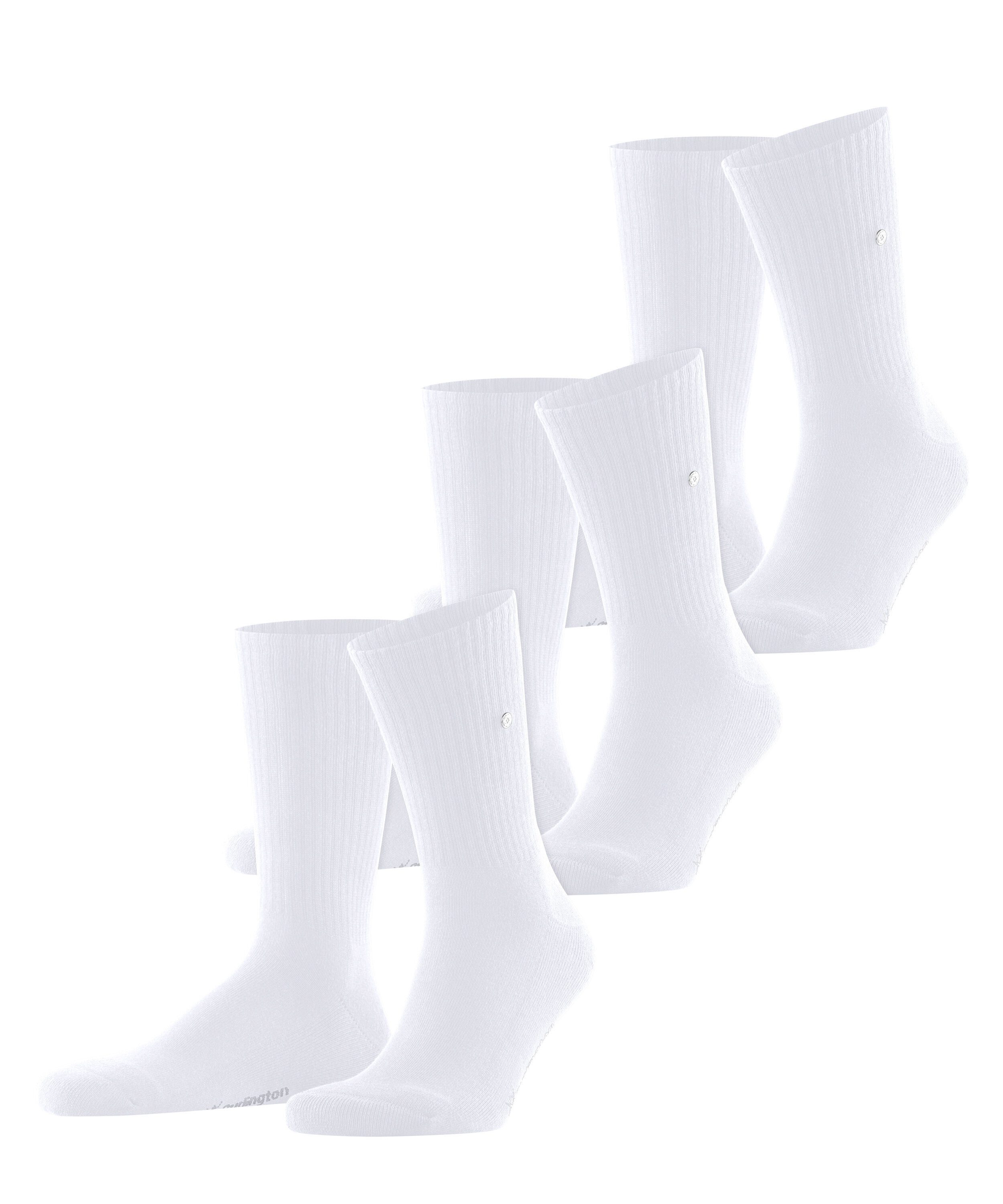 Burlington Socken Burlington Crew 3-Pack Herren (3-Paar)