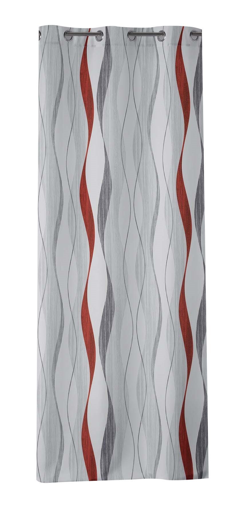 dynamic24 Vorhang (1 St), Ösen, blickdicht, Retro Muster Vorhang blickdicht günstig online kaufen