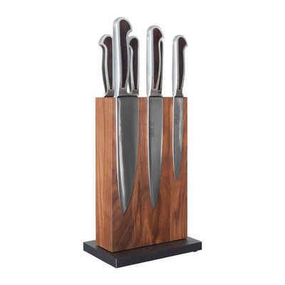 Güde Messer Solingen Messerblock Messerblöcke, Messerblock magnetisch Nussbaum für 6 Messer - unbestückt