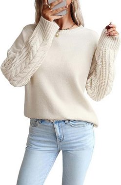 KIKI Strickpullover Pullover Damen Casual Strickpullover Winter Pulli Warm Outwear