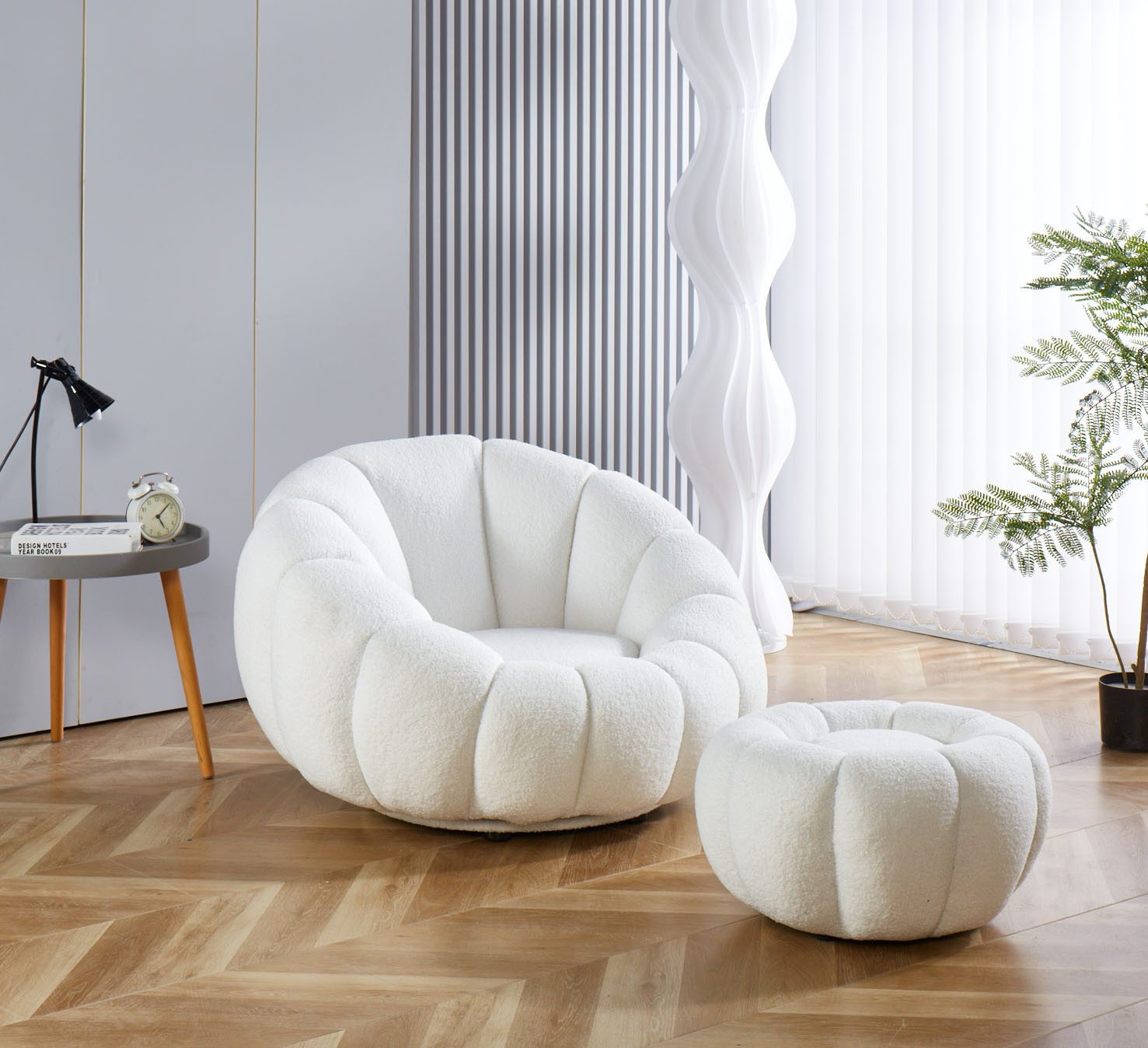 SalesFever Sessel Bonn - Der elegante Sessel inkl. Hocker (Set, 2-St), Komfort-Set mit Drehhocker - 360° Freiheit erleben – Bild 3 von 5