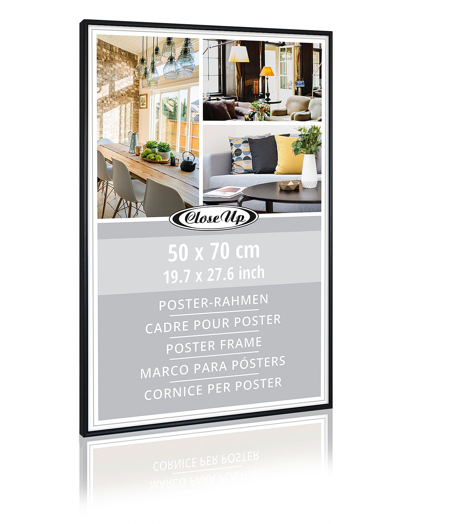Close Up Bilderrahmen Posterrahmen 50 x 70 cm Kunststoff schwarz günstig online kaufen