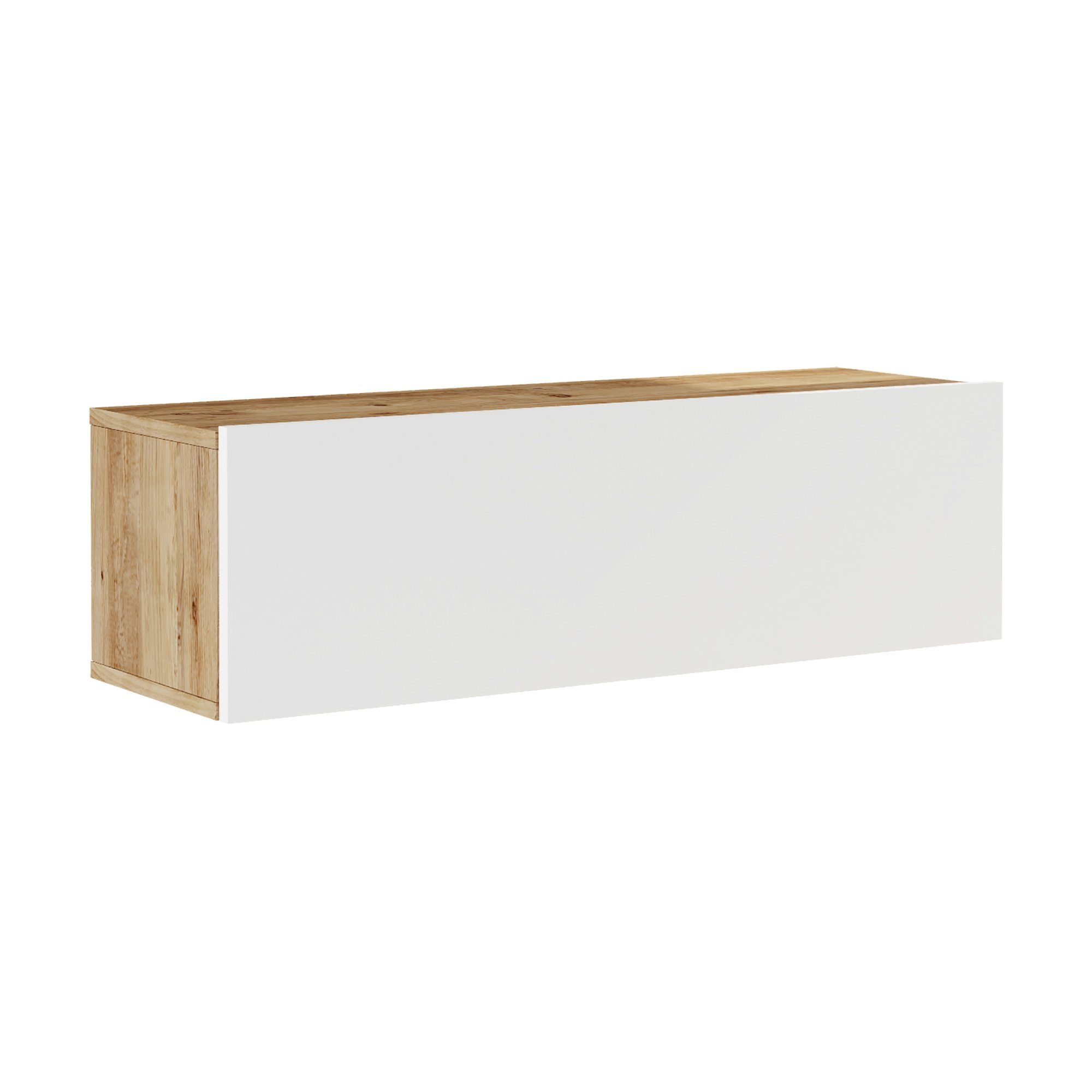 en.casa TV-Schrank »Lapinlahti« 100x31,5x29,5cm rustikal/Weiß Eiche