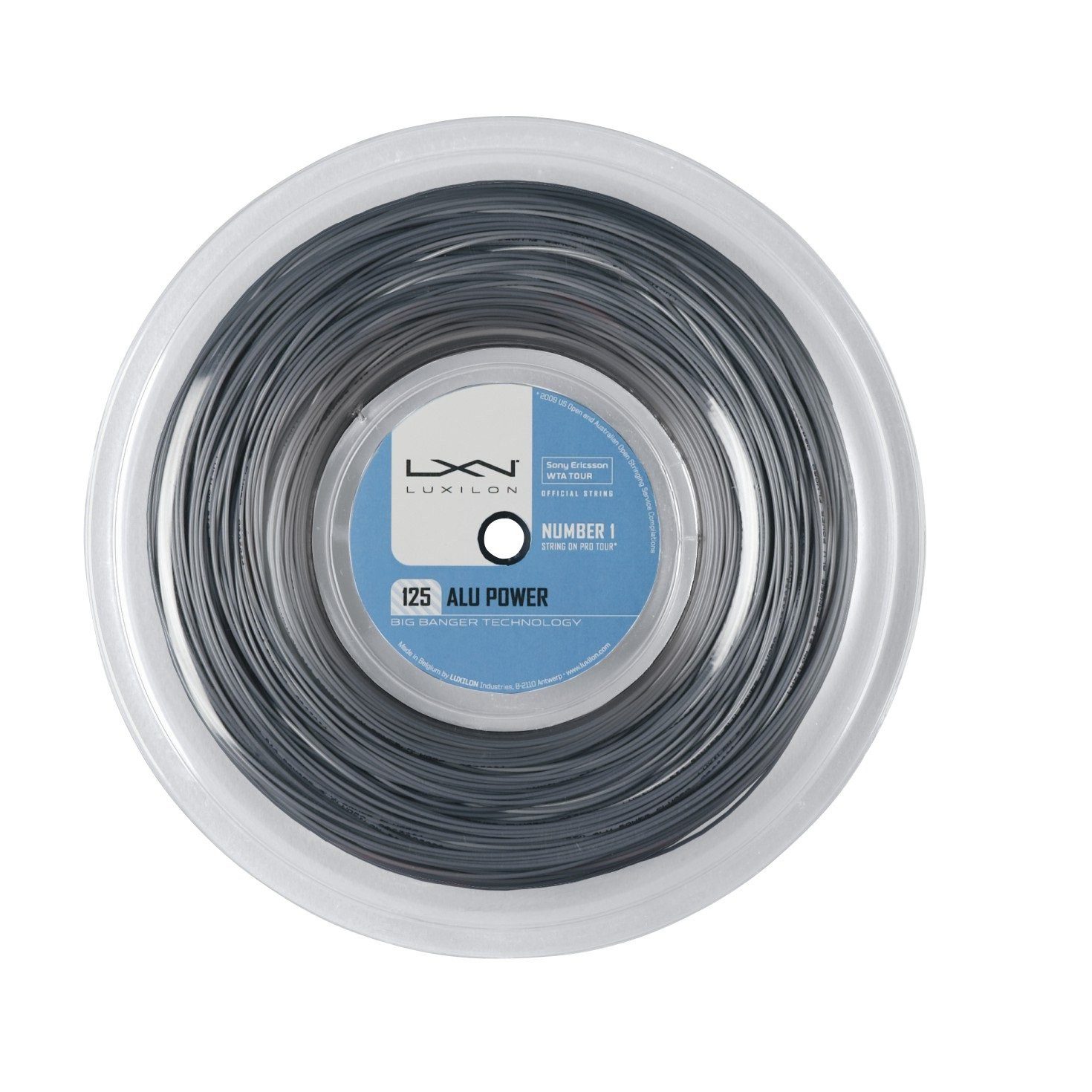 Tennissaite Alu Power 1.25 (Haltbarkeit+Power) silber 220m Rolle