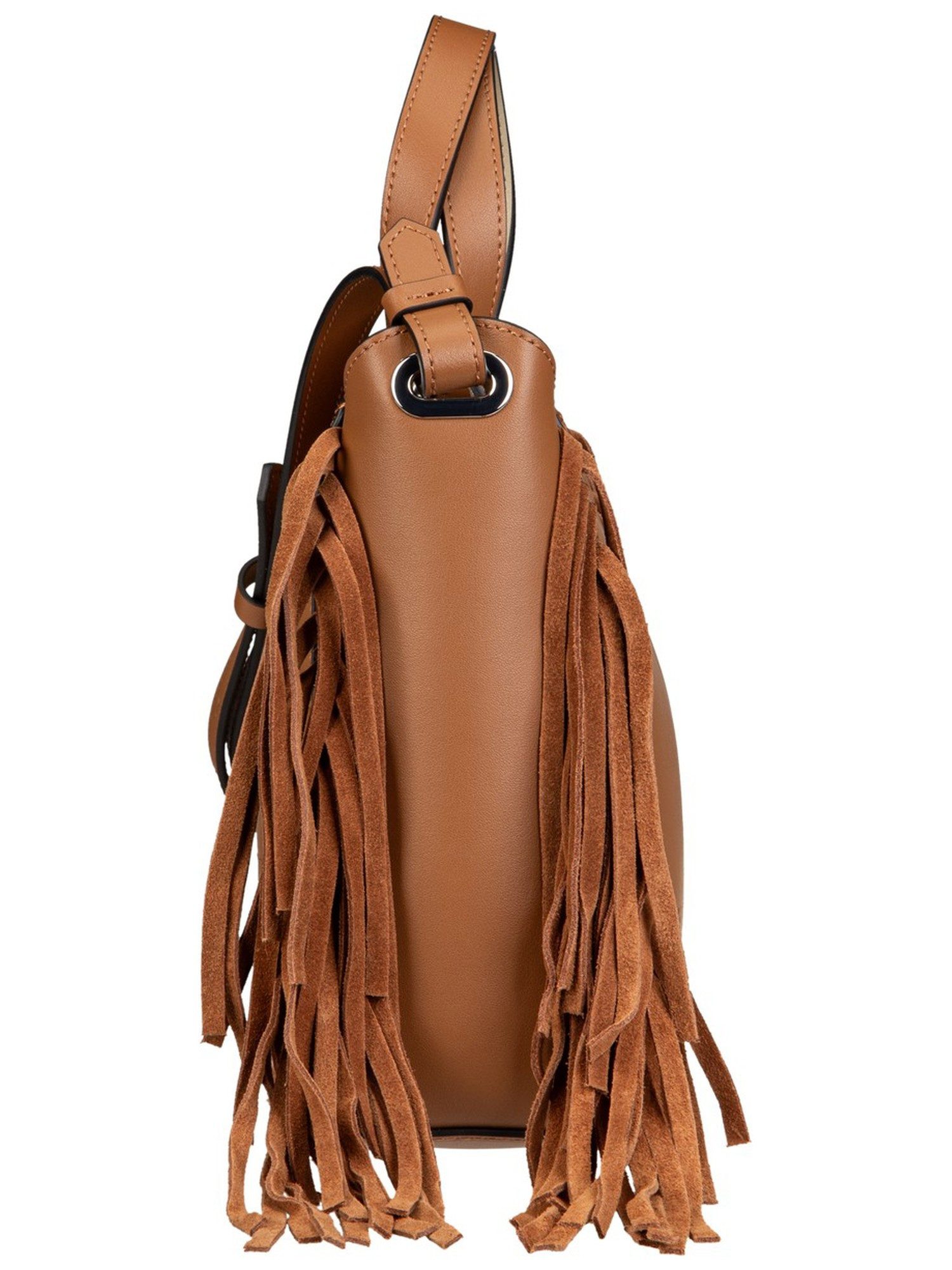 KARL LAGERFELD Handtasche K/Circle SM Zip Tote Fringes Black/Nickel - Tote Bag-Onesize, Tote Bags