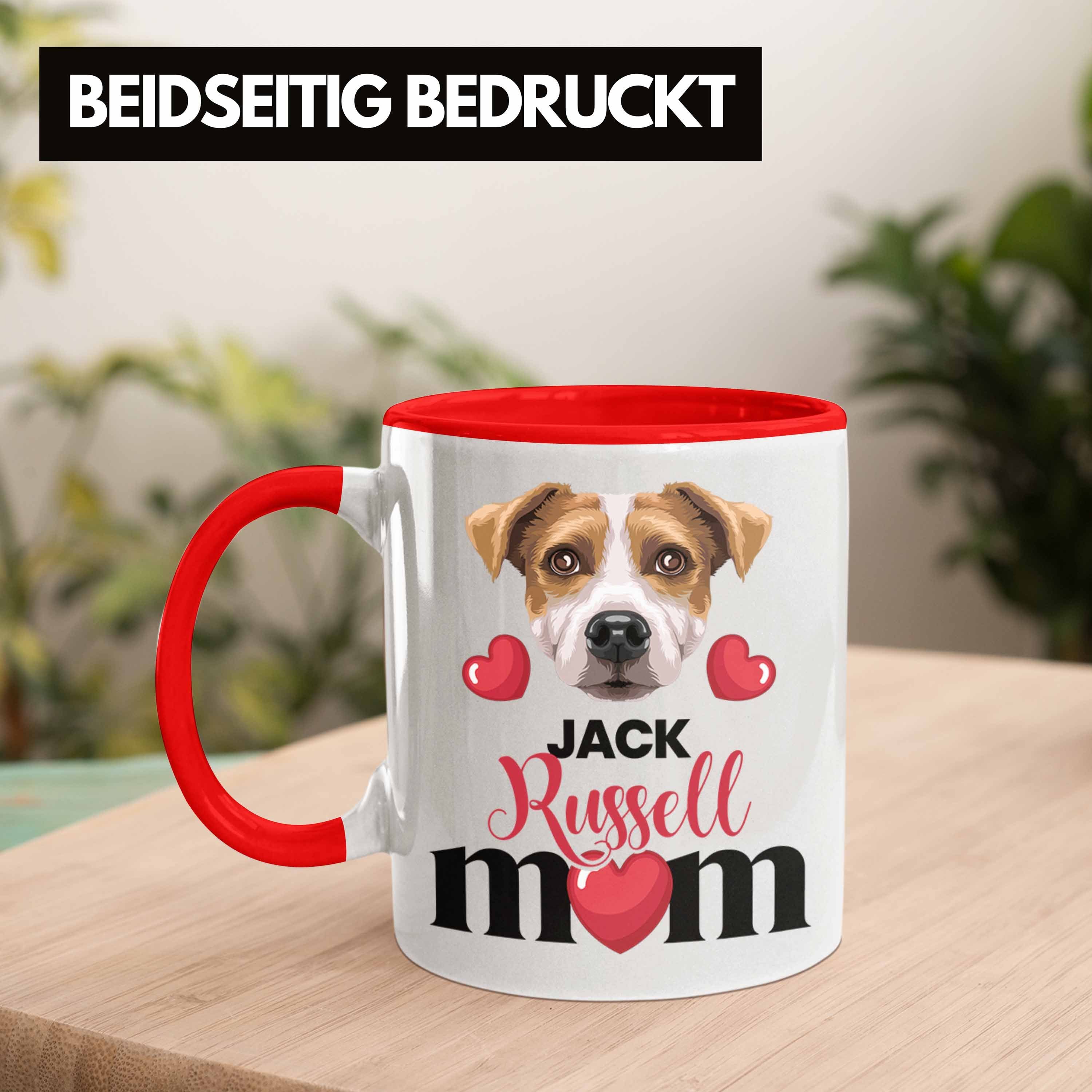 Trendation Tasse Jack Russell Besitzer Mom Spruch Tasse Geschenk Geschenk Lustiger Mama Rot