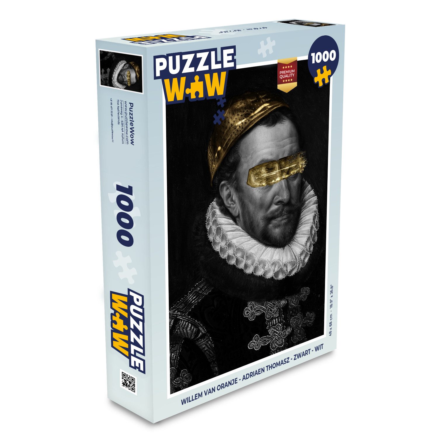 Puzzle Wilhelm von Oranien - Adriaen Thomasz - Schwarz - Weiß