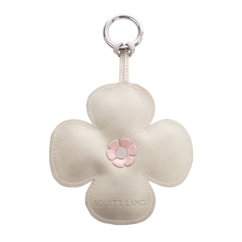 VOLKER LANG Taschenanhänger CHARM Flower, CH4 - Oberfläche: Vintage - Farbe: mint-mint-naturel