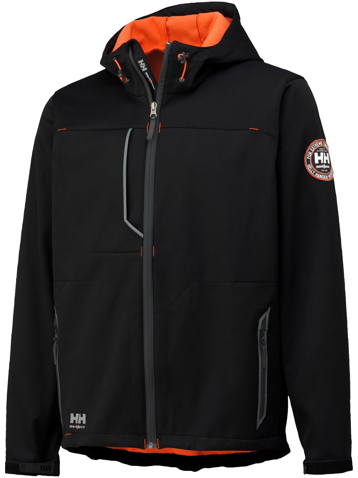 Veste Helly Hansen Homme XS, Grise, Capuche Amovible, Doublée, Poches Zippées, Petites Réparations