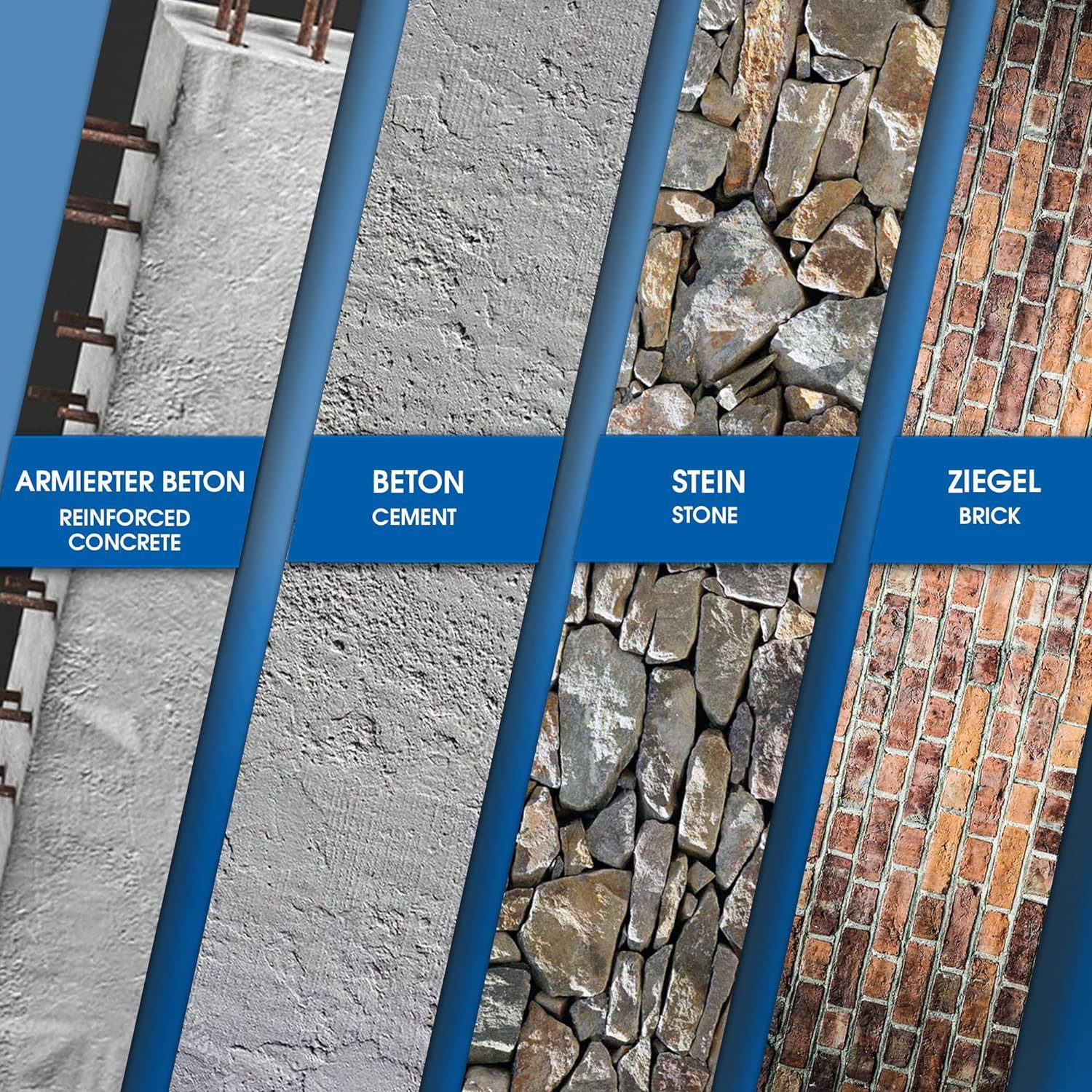 S&R Hammerbohrer Set Meister - SDS Plus, 4plus Zentro, 4 Schneiden Geometrie, (Set, 7-tlg: 5, 6, 8, 10, 12 mm x 160 mm), für Stahlbeton, (armierten) Beton, Stein, Granit