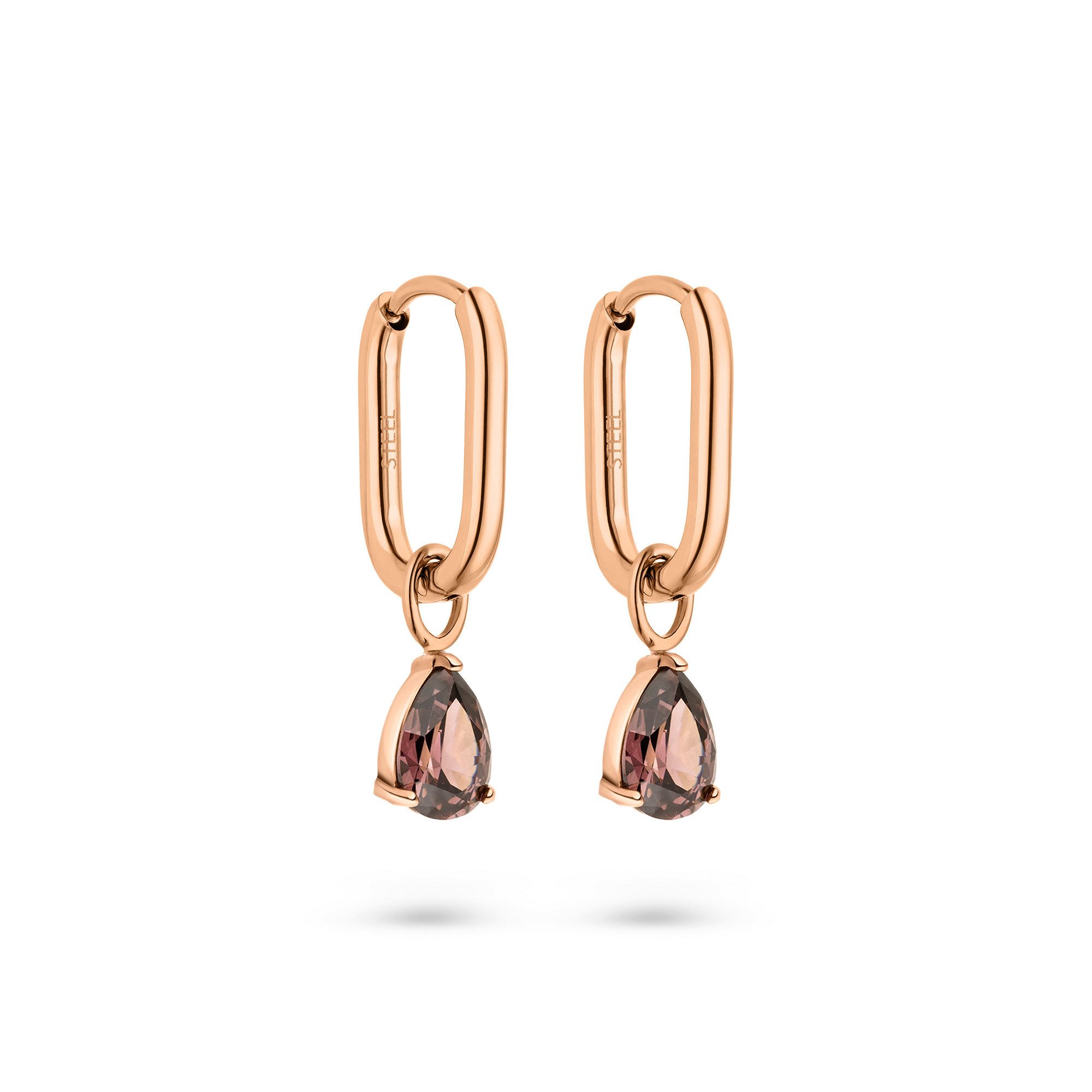 Paar Creolen mit abnehmbaren Einhängern, Elegant Stones