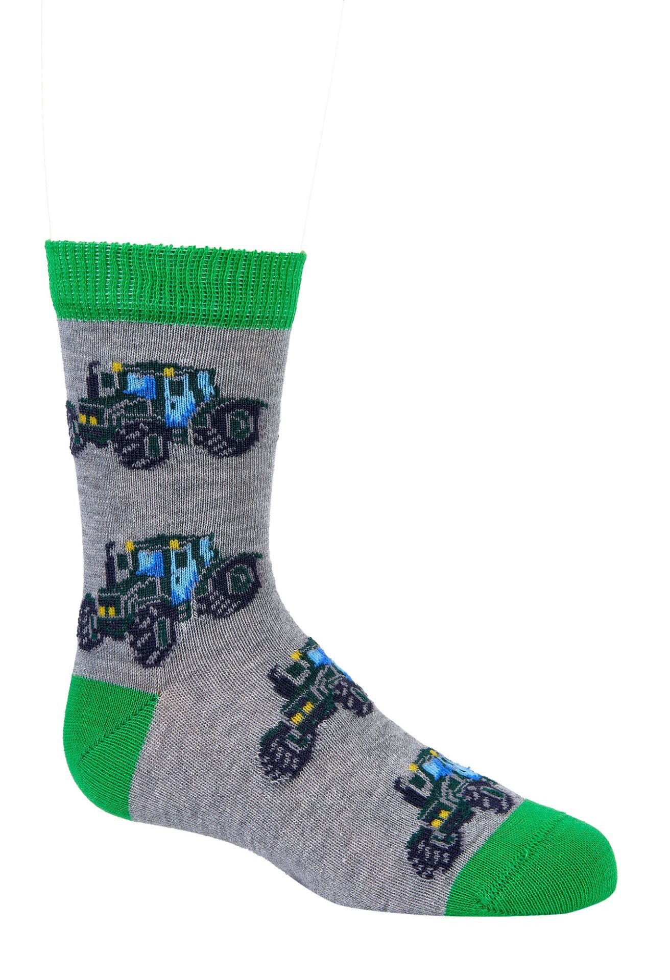 Wowerat Freizeitsocken 3 Paar Kindersocken Traktor, weiche Baumwolle, Jungen Socken Trecker (3 Paar) – Bild 3 von 4