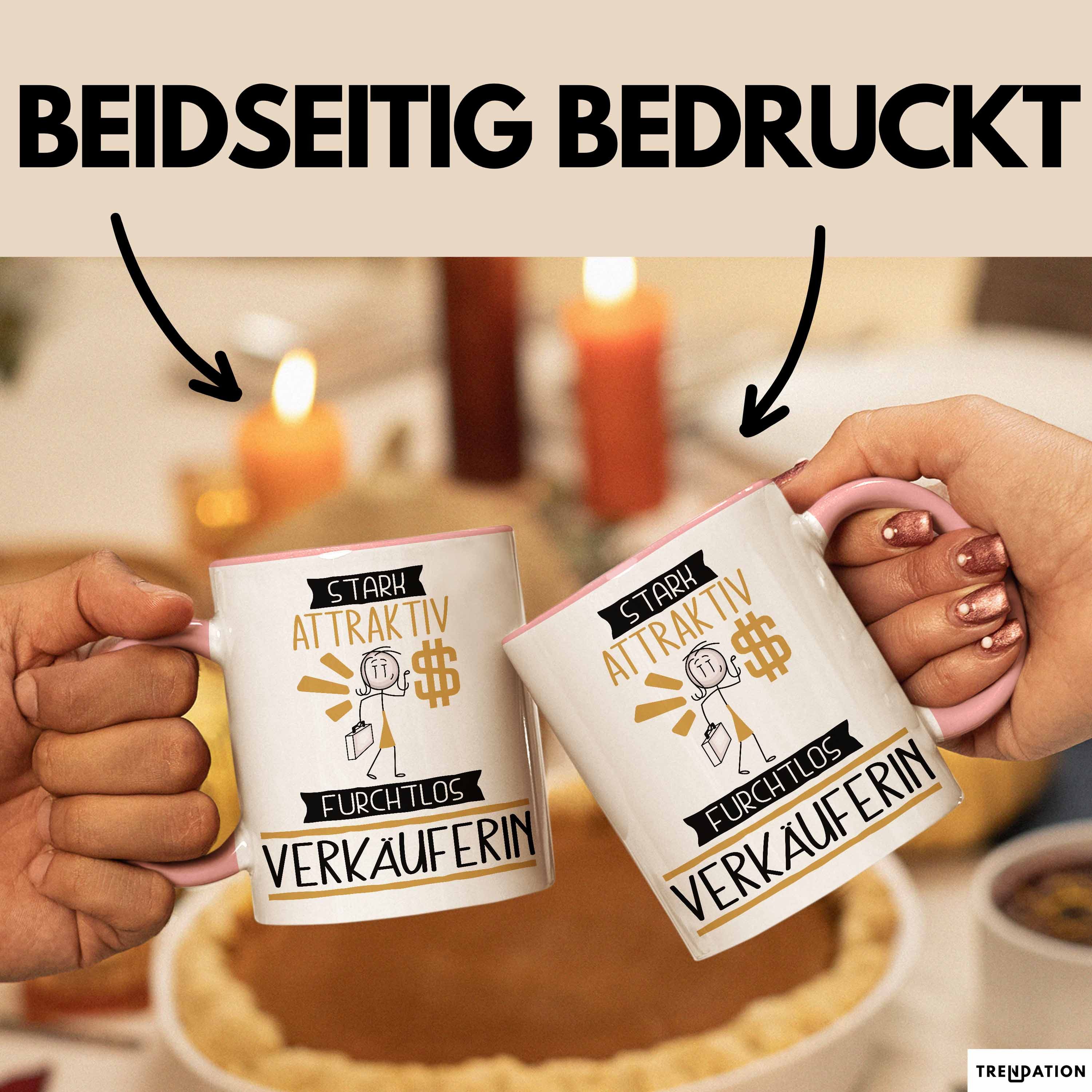 Trendation Tasse Verkäuferin Tasse Geschenk Becher Stark Attraktiv Furchtlos Verkäufe