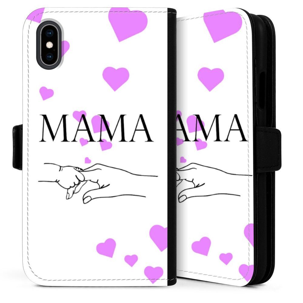 DeinDesign Handyhülle Muttertag Mama Familie Muttertag-Mama und kinder, Apple iPhone Xs Hülle Flip Case Klapphülle Handytasche Leder