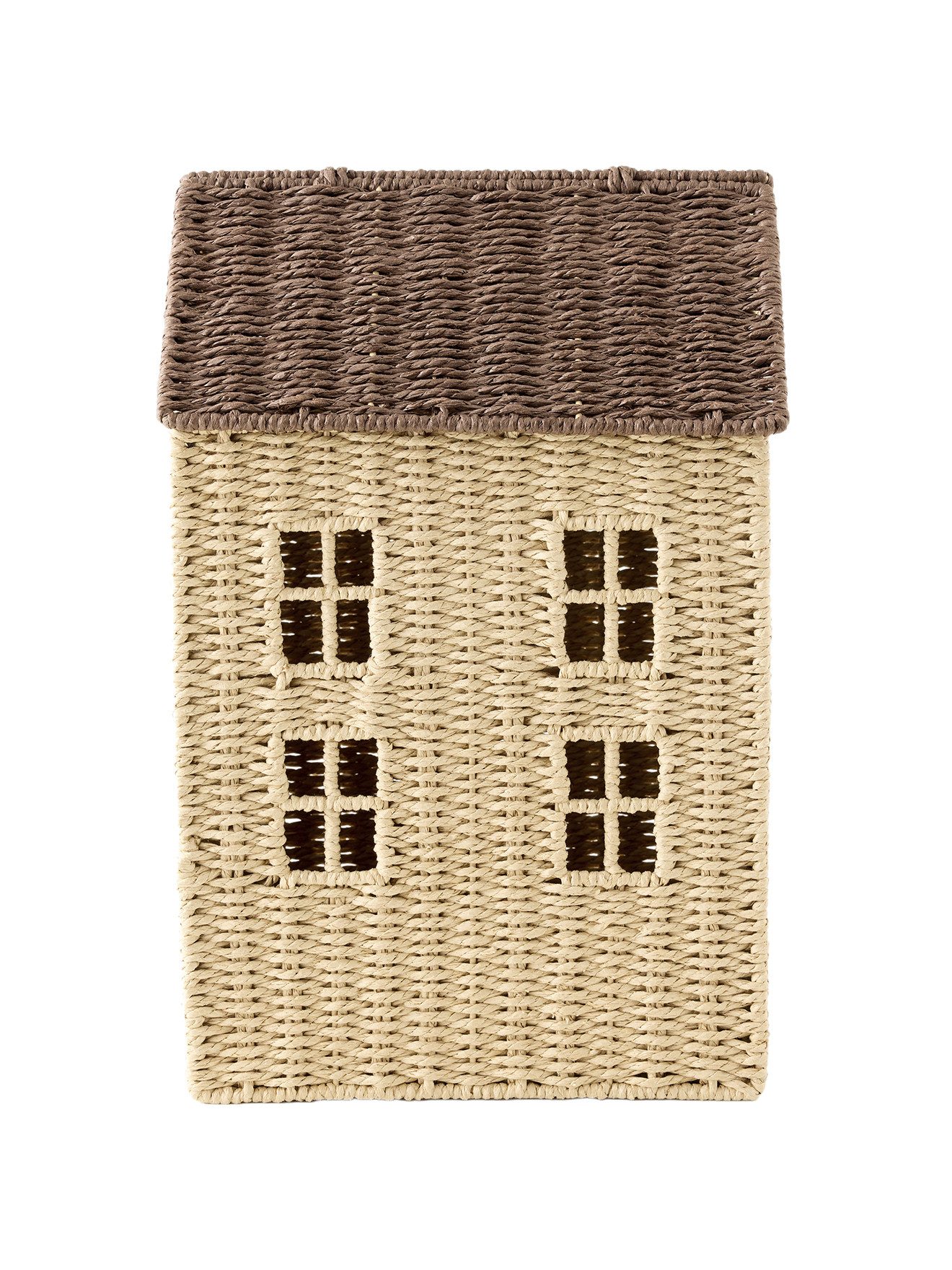 vertbaudet Aufbewahrungskorb HAUS aus Papierkordel, Kinderzimmer, Verstauen von Spielzeug & Co.