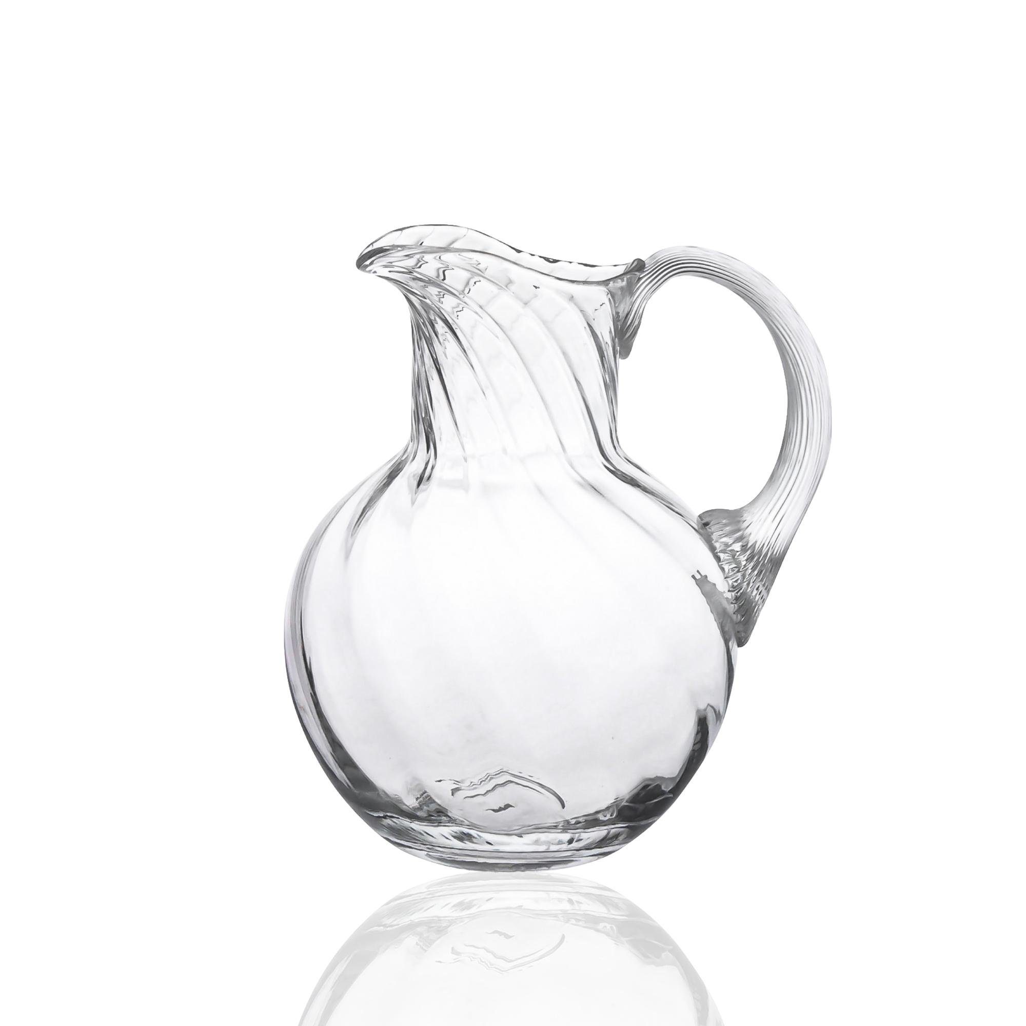 ANNA VON LIPA Wasserkrug Swirl Jug, (1 Stück), 2000ml, Skulpturale Eleganz, Künstlerisches Wirbeldesign Kristall