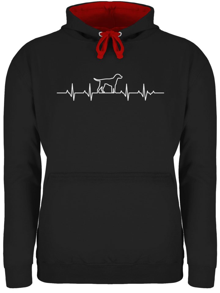 Shirtracer Hoodie »Herzschlag Hund Hunde Unisex Damen & Herren