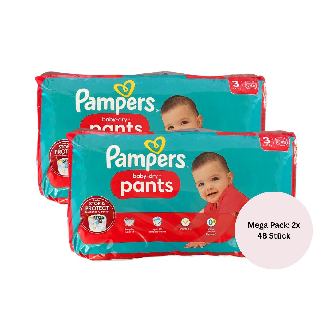 Pampers Windeln Baby Dry Pants Розмір 3 96 Stück Windeln 360 Grad Fit (96-St)