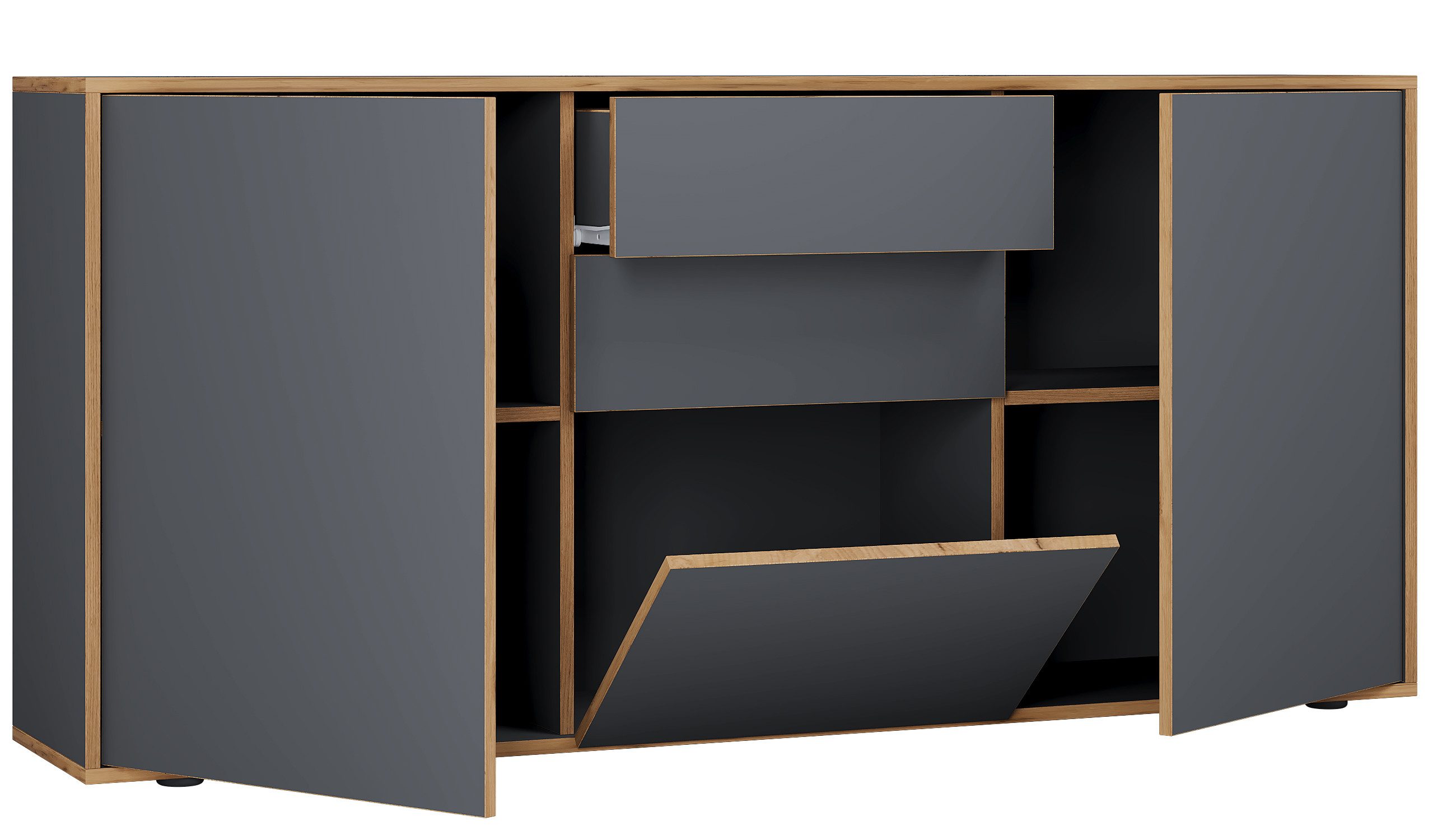 VCM Kommode Sideboard Salia H. 74 x B. 160 x T. 33 cm