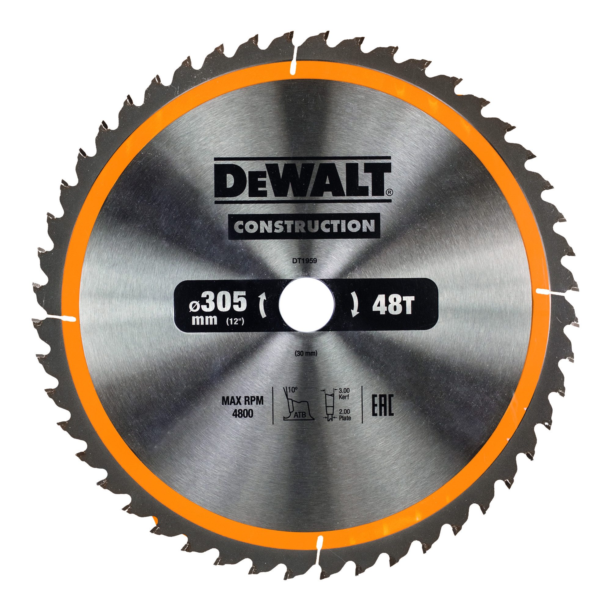 DeWalt Kreissägeblatt DEWALT Kreissägeblatt stationär 305/30 mm 48WZ DT1959-QZ