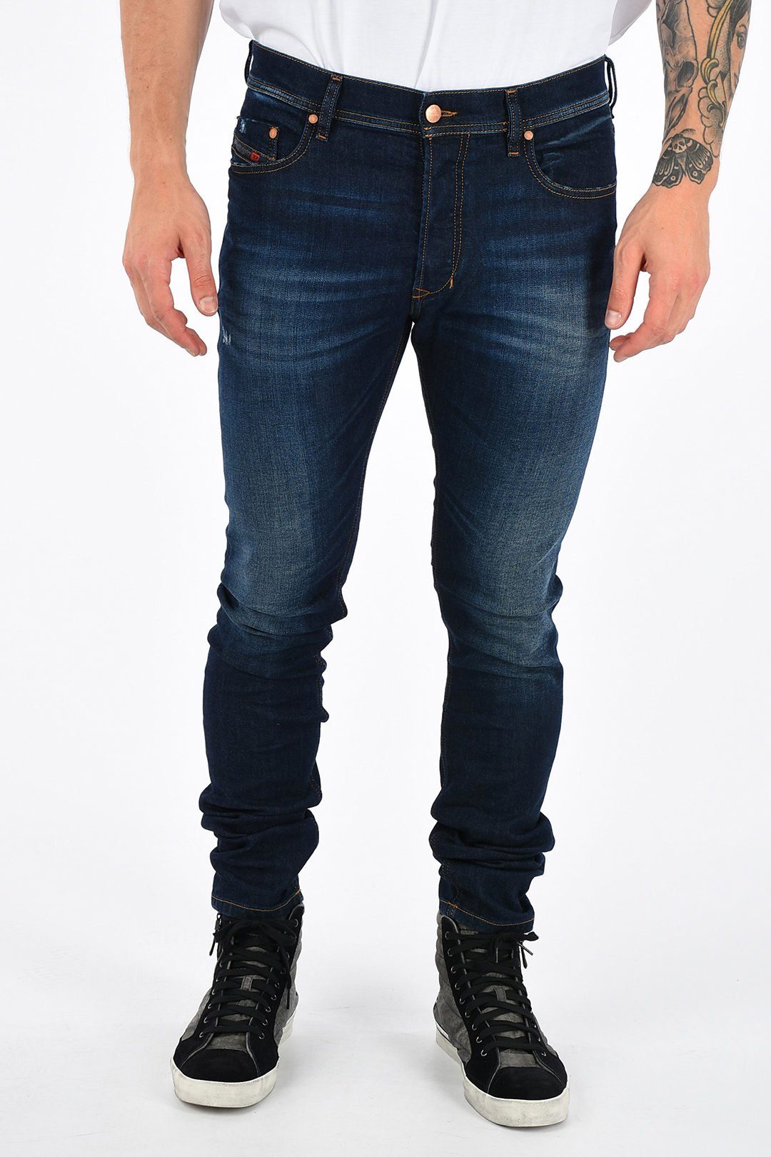 Diesel Slim-fit-Jeans Diesel Herren Jeans Tepphar 069BM Ultrasoft-Denim, Länge: L32