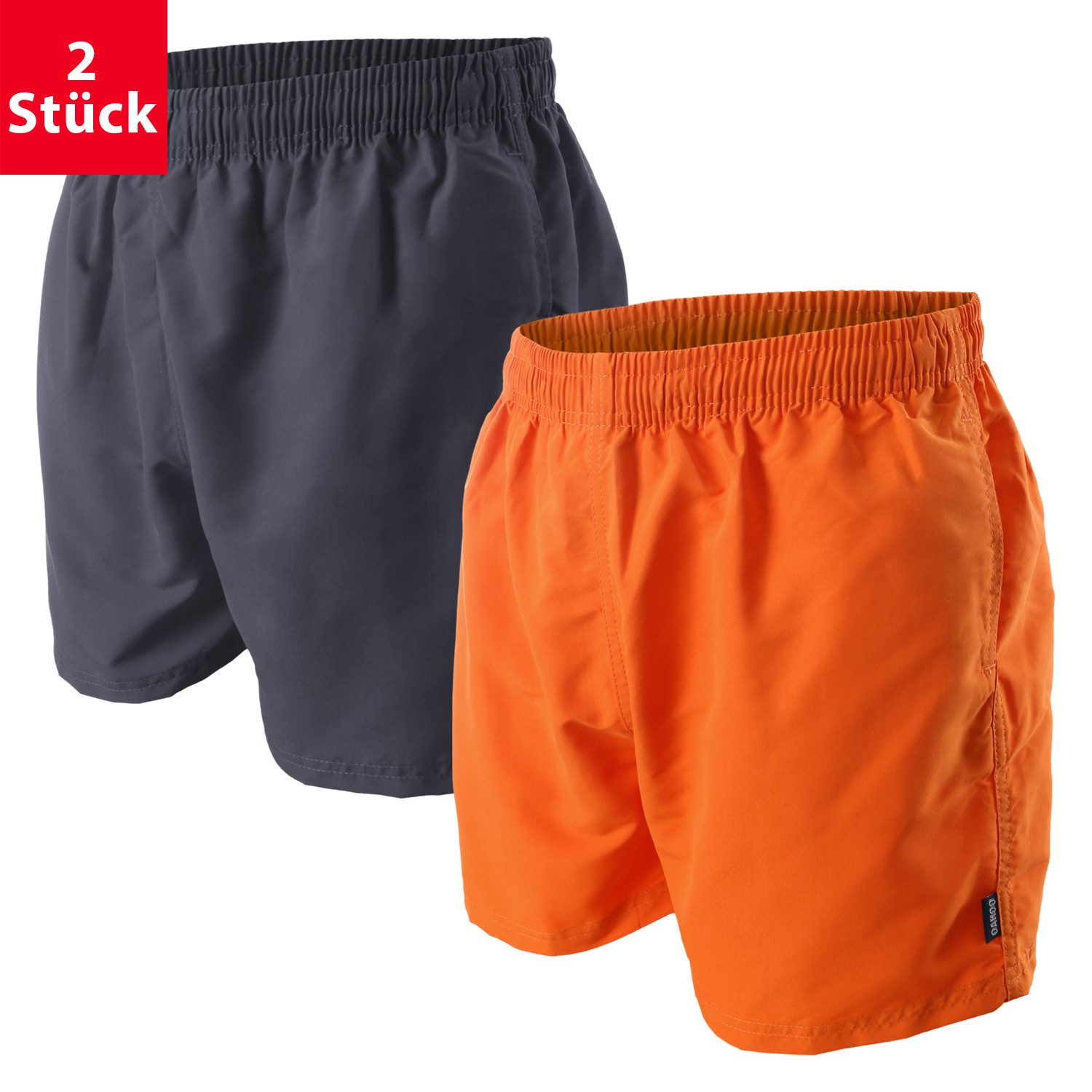 Badehose Herren Badeshorts (2 Stück) mit Mesh-Futter und Taschen