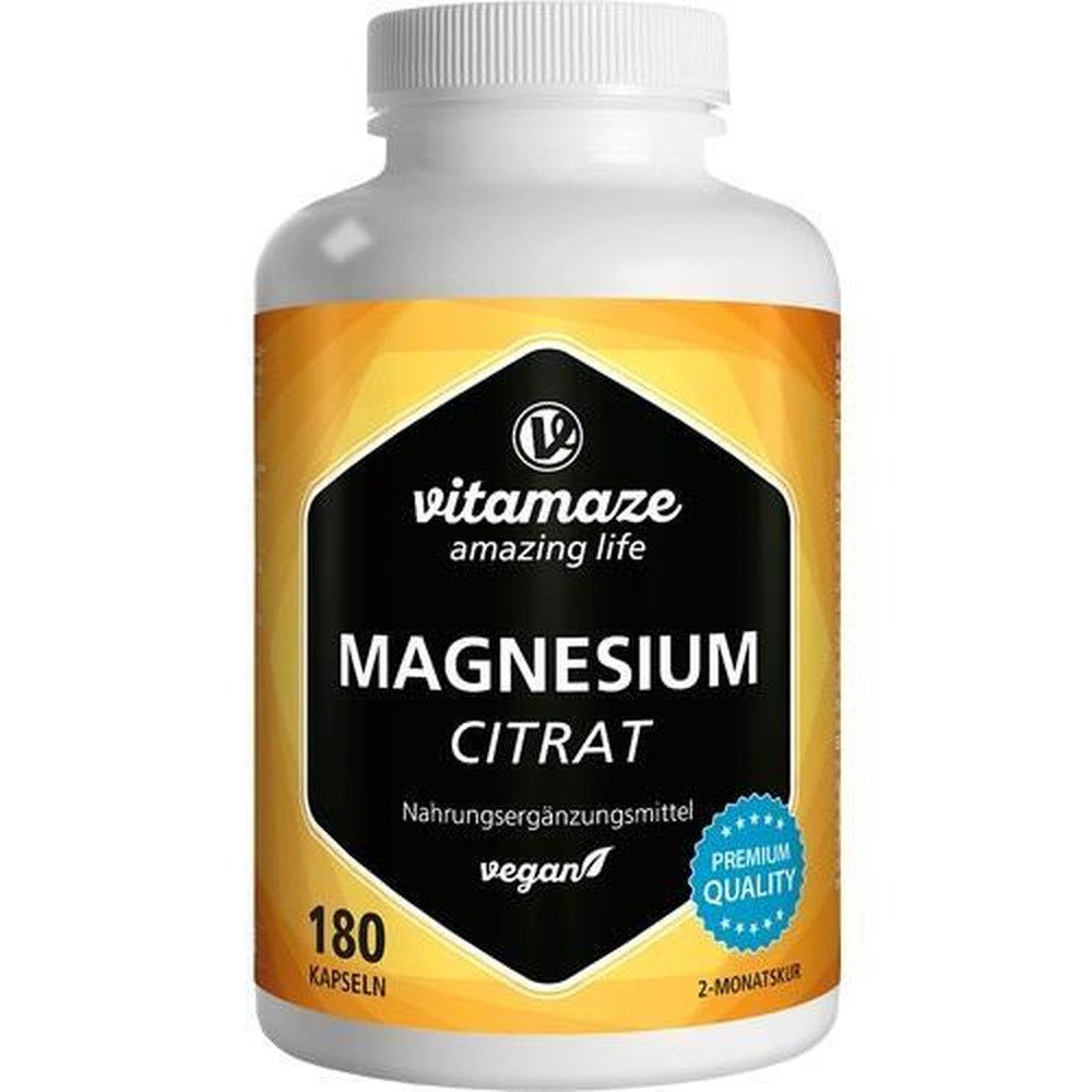 Vitamaze Vitamaze MAGNESIUMCITRAT 360 mg vegan Kapseln 180St Kapseln